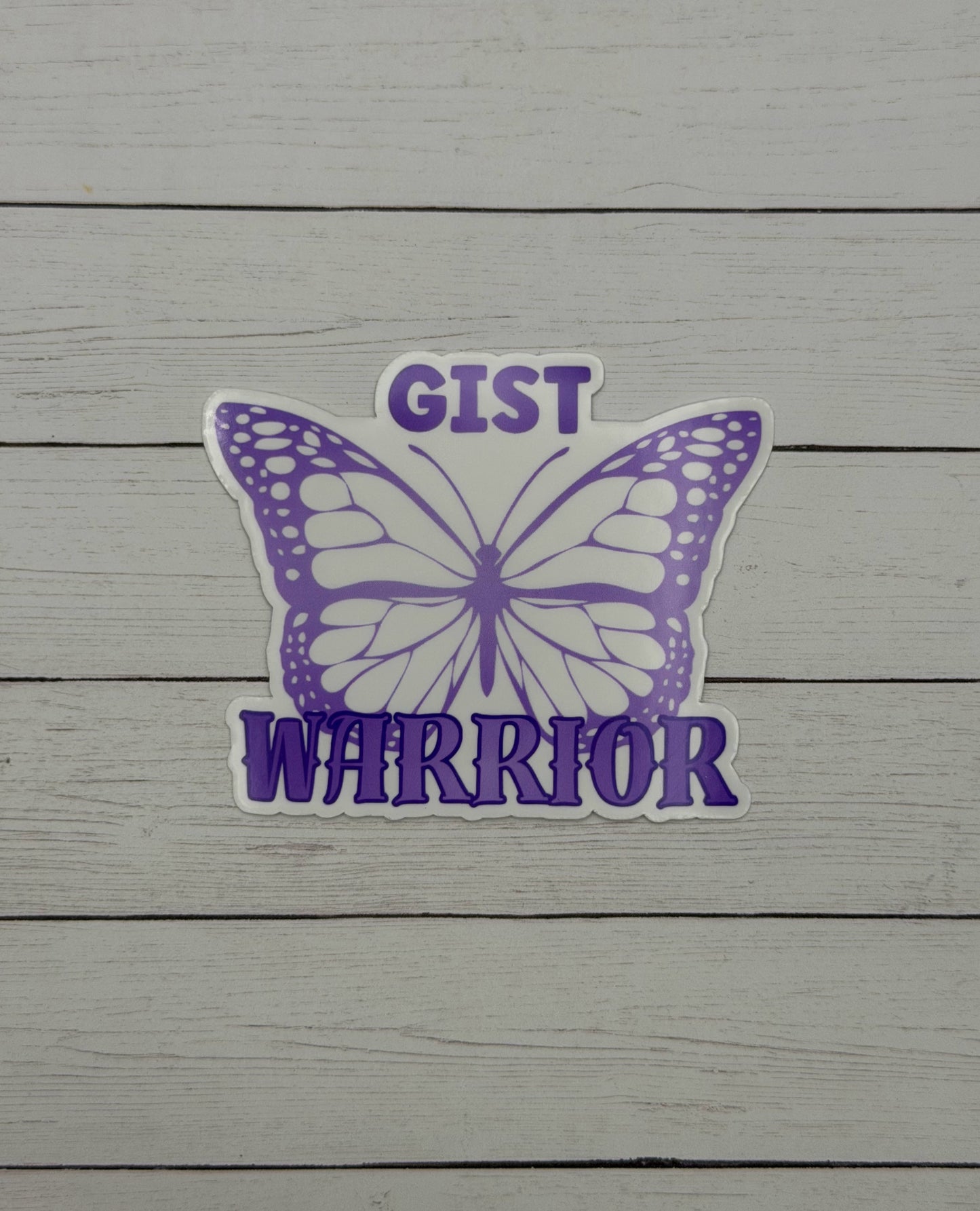 GIST Warrior Butterfly Sticker or Magnet | Gastrointestinal Stromal Tumor