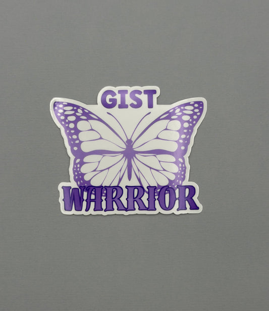 GIST Warrior Butterfly Sticker or Magnet | Gastrointestinal Stromal Tumor