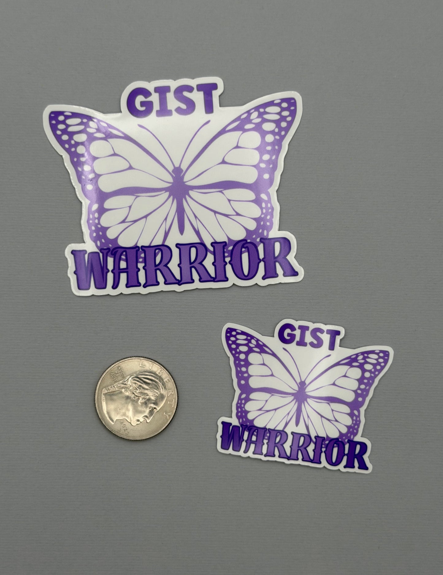 GIST Warrior Butterfly Sticker or Magnet | Gastrointestinal Stromal Tumor