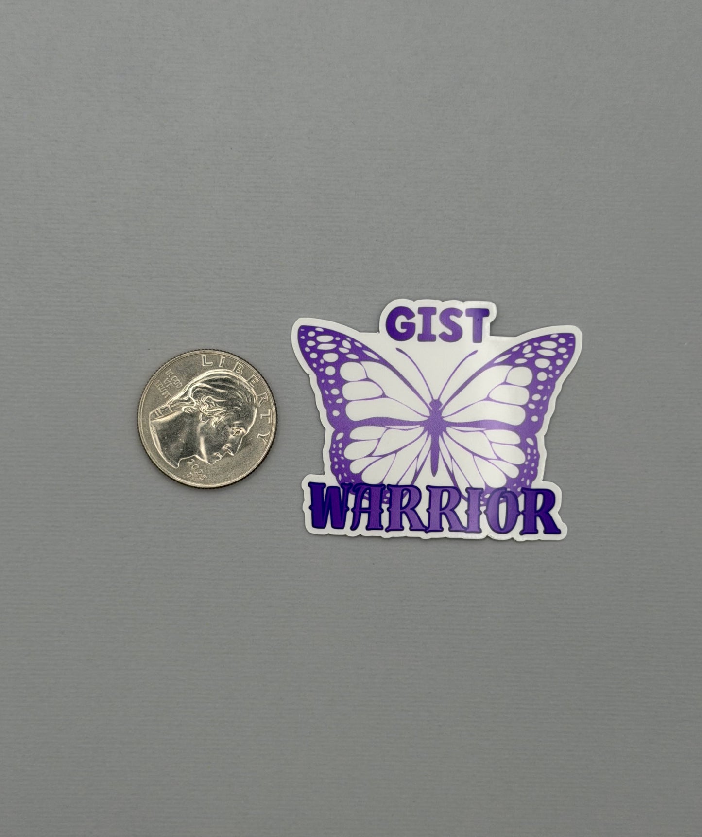 GIST Warrior Butterfly Sticker or Magnet | Gastrointestinal Stromal Tumor