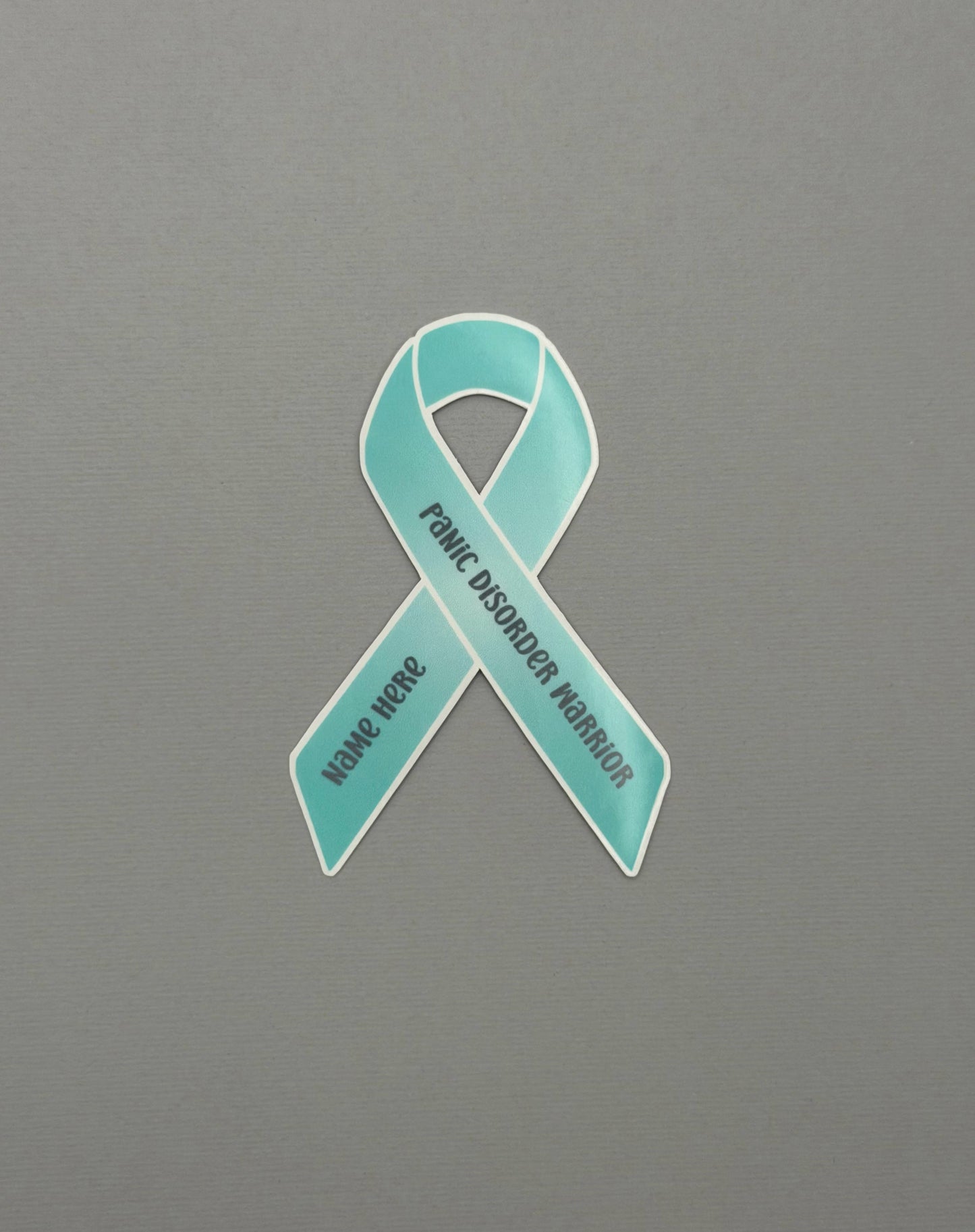 Panic Disorder Warrior Custom Ribbon Sticker or Magnet