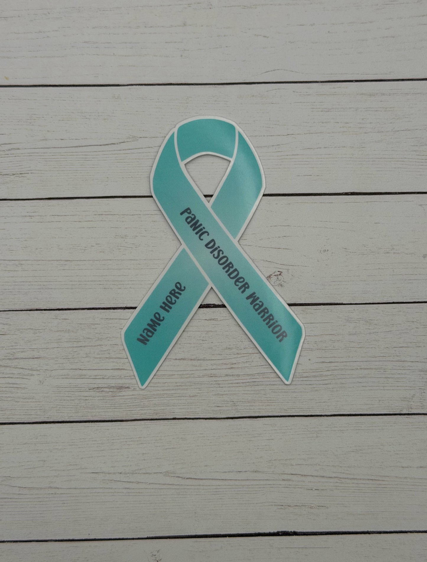 Panic Disorder Warrior Custom Ribbon Sticker or Magnet