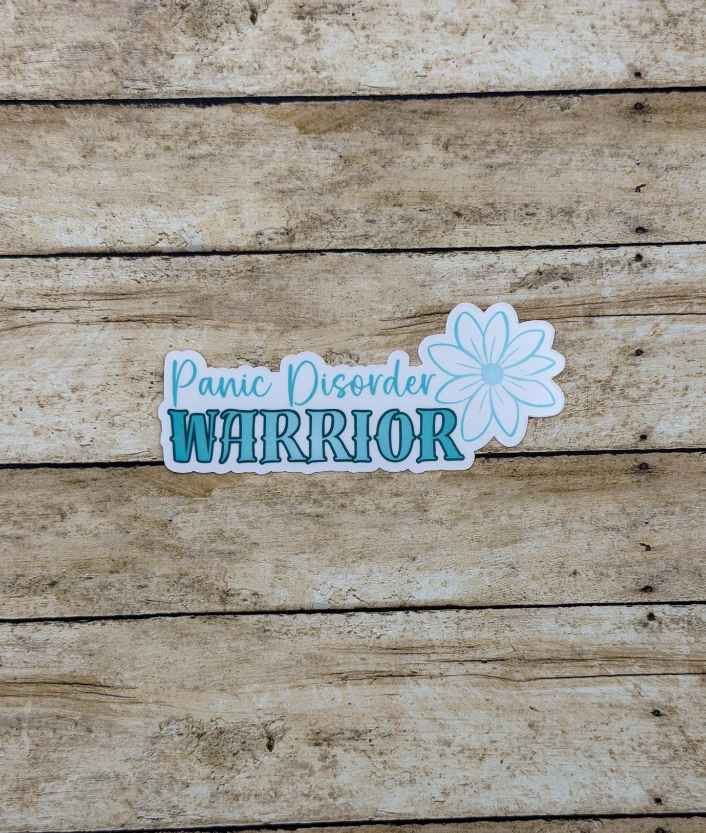 Panic Disorder Warrior Flower Sticker or Magnet