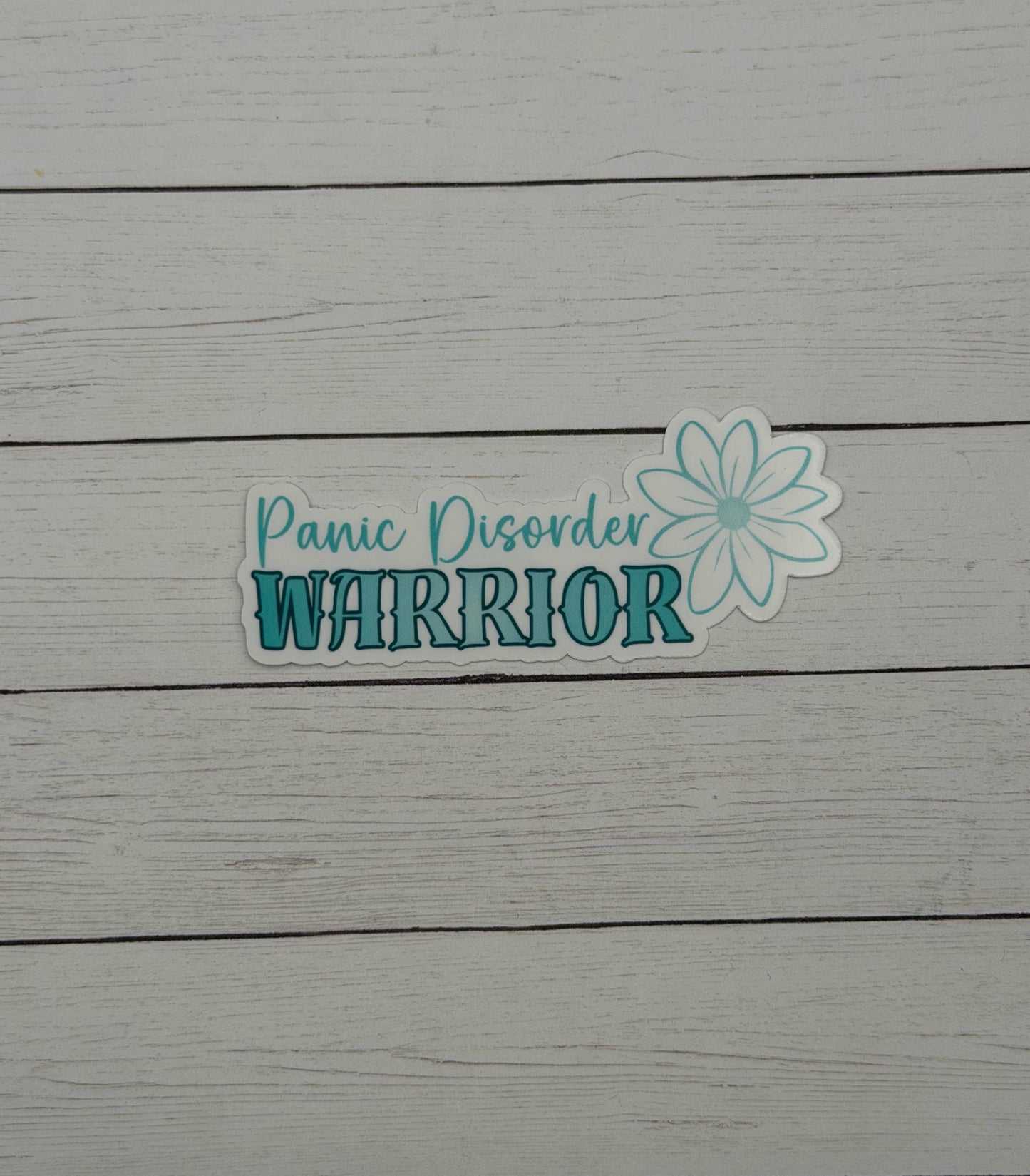 Panic Disorder Warrior Flower Sticker or Magnet