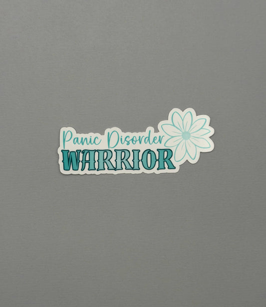 Panic Disorder Warrior Flower Sticker or Magnet