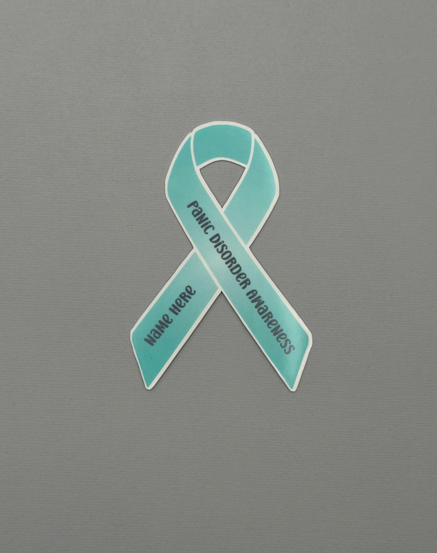 Panic Disorder Awareness Custom Ribbon Sticker or Magnet