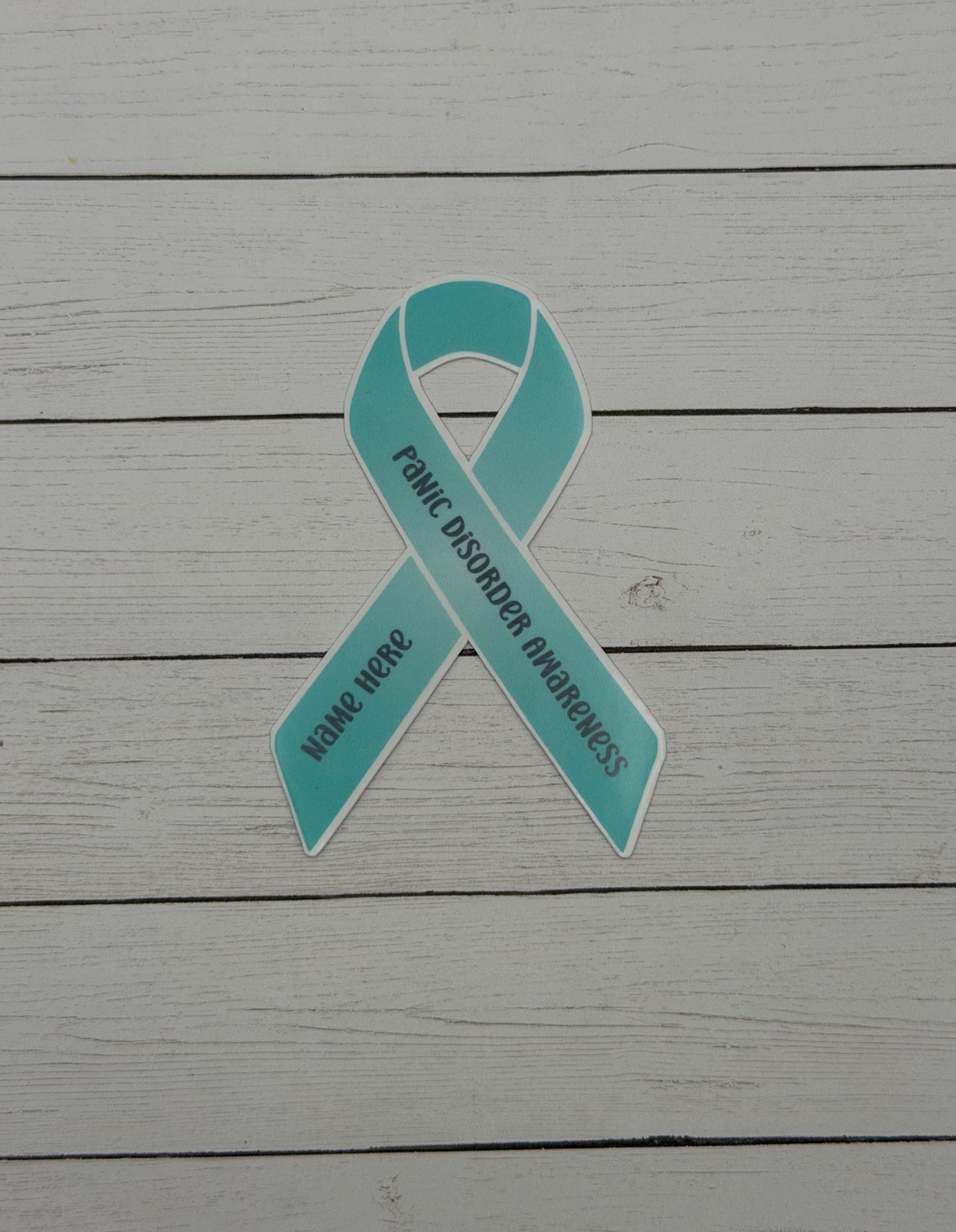 Panic Disorder Awareness Custom Ribbon Sticker or Magnet