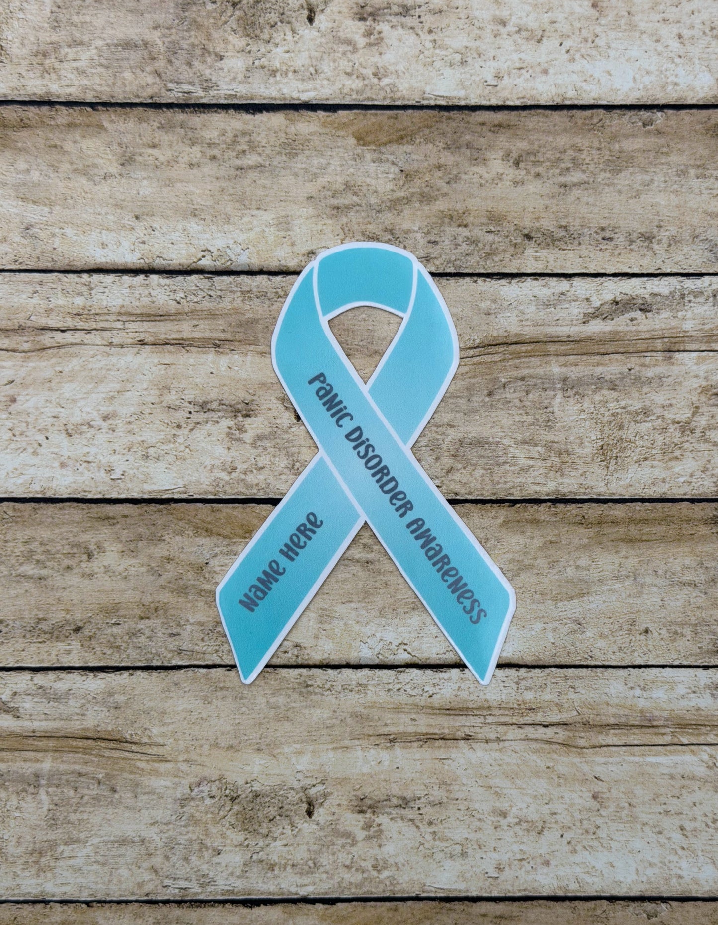 Panic Disorder Awareness Custom Ribbon Sticker or Magnet