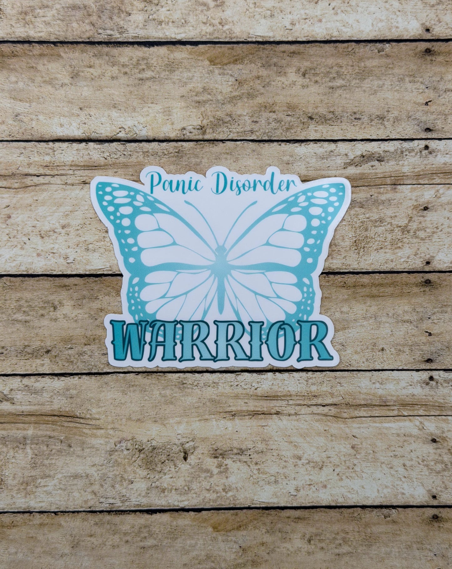 Panic Disorder Warrior Butterfly Sticker or Magnet