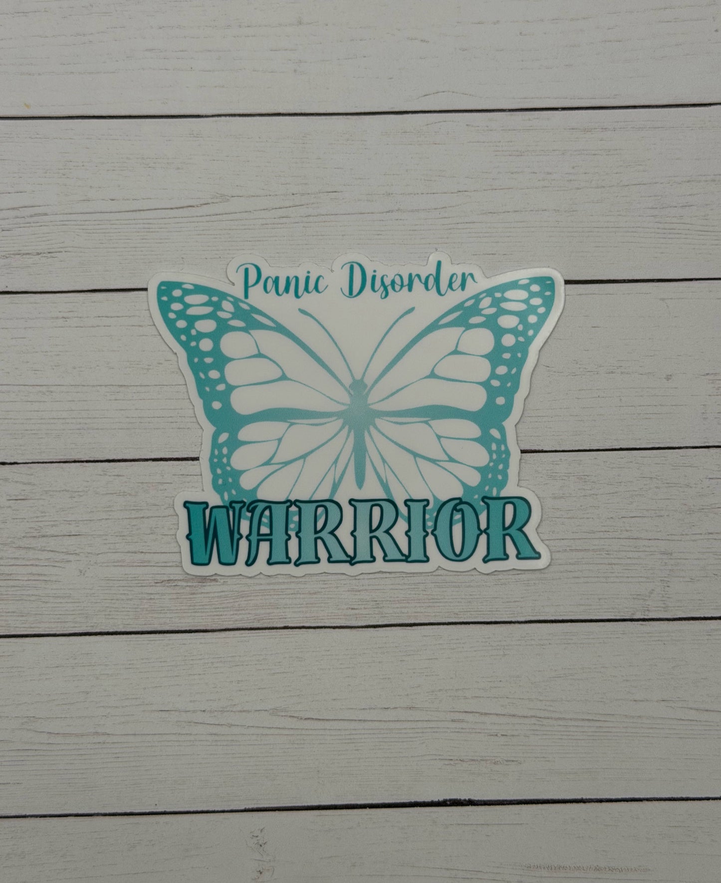 Panic Disorder Warrior Butterfly Sticker or Magnet