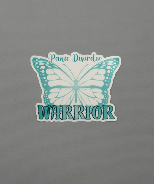 Panic Disorder Warrior Butterfly Sticker or Magnet