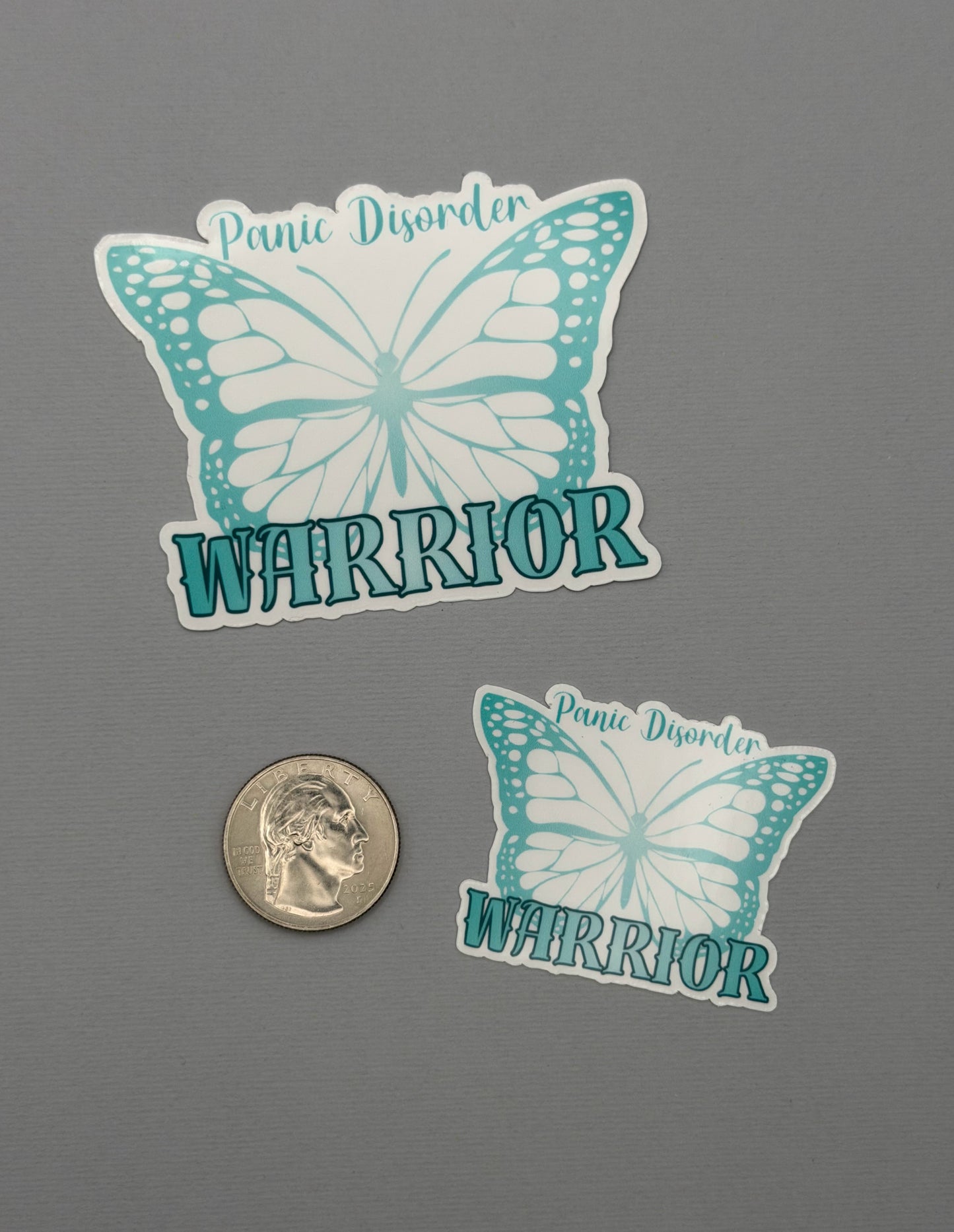 Panic Disorder Warrior Butterfly Sticker or Magnet