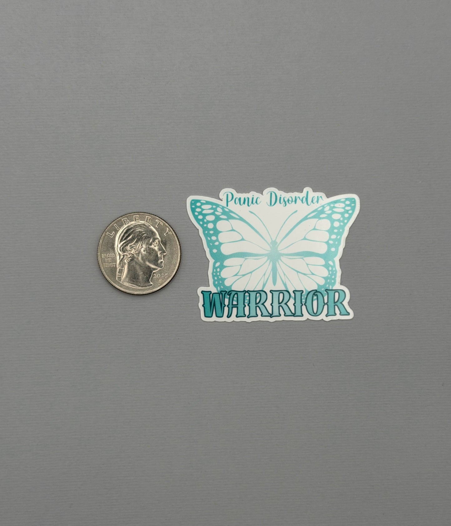Panic Disorder Warrior Butterfly Sticker or Magnet