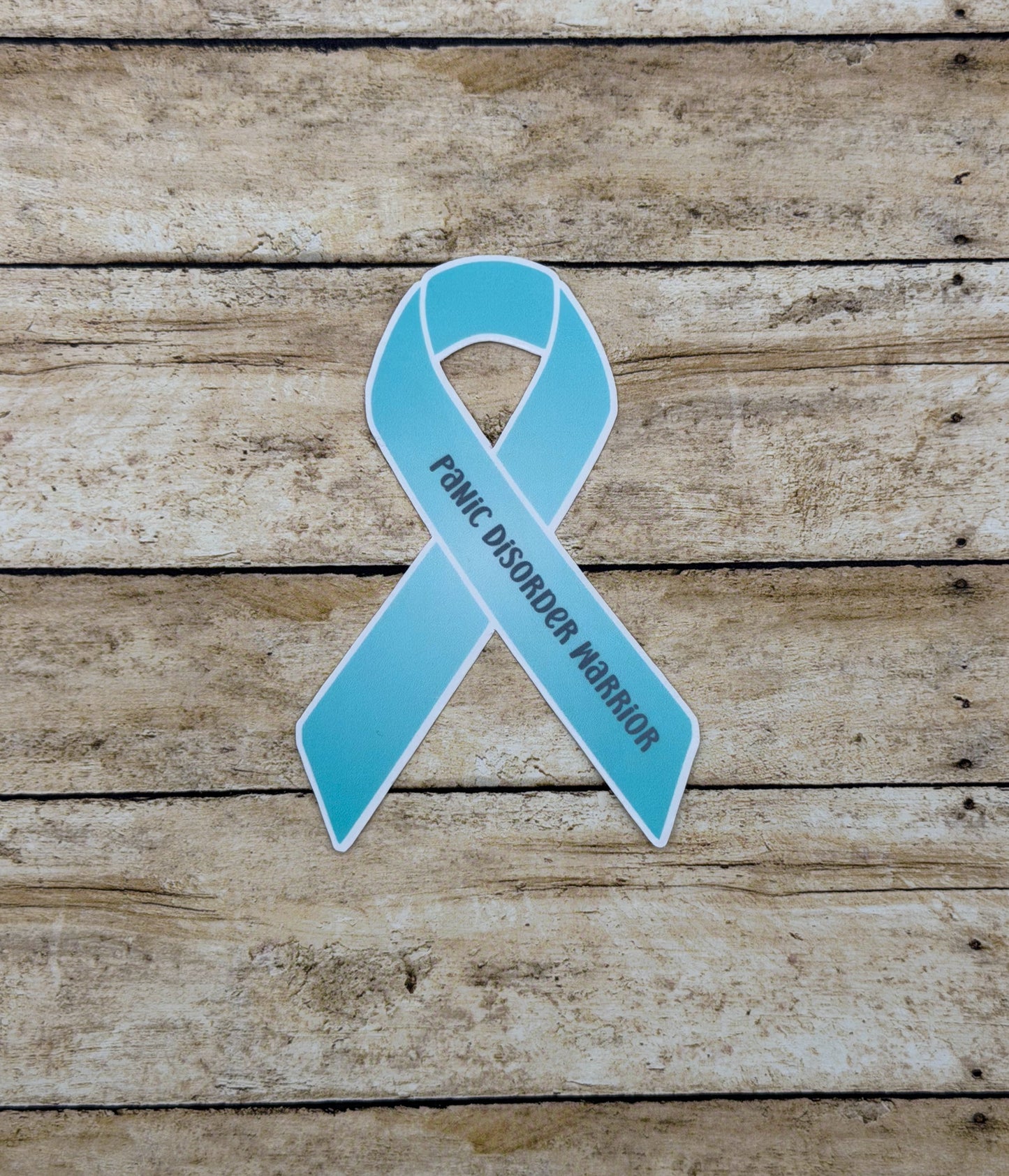 Panic Disorder Warrior Ribbon Sticker or Magnet