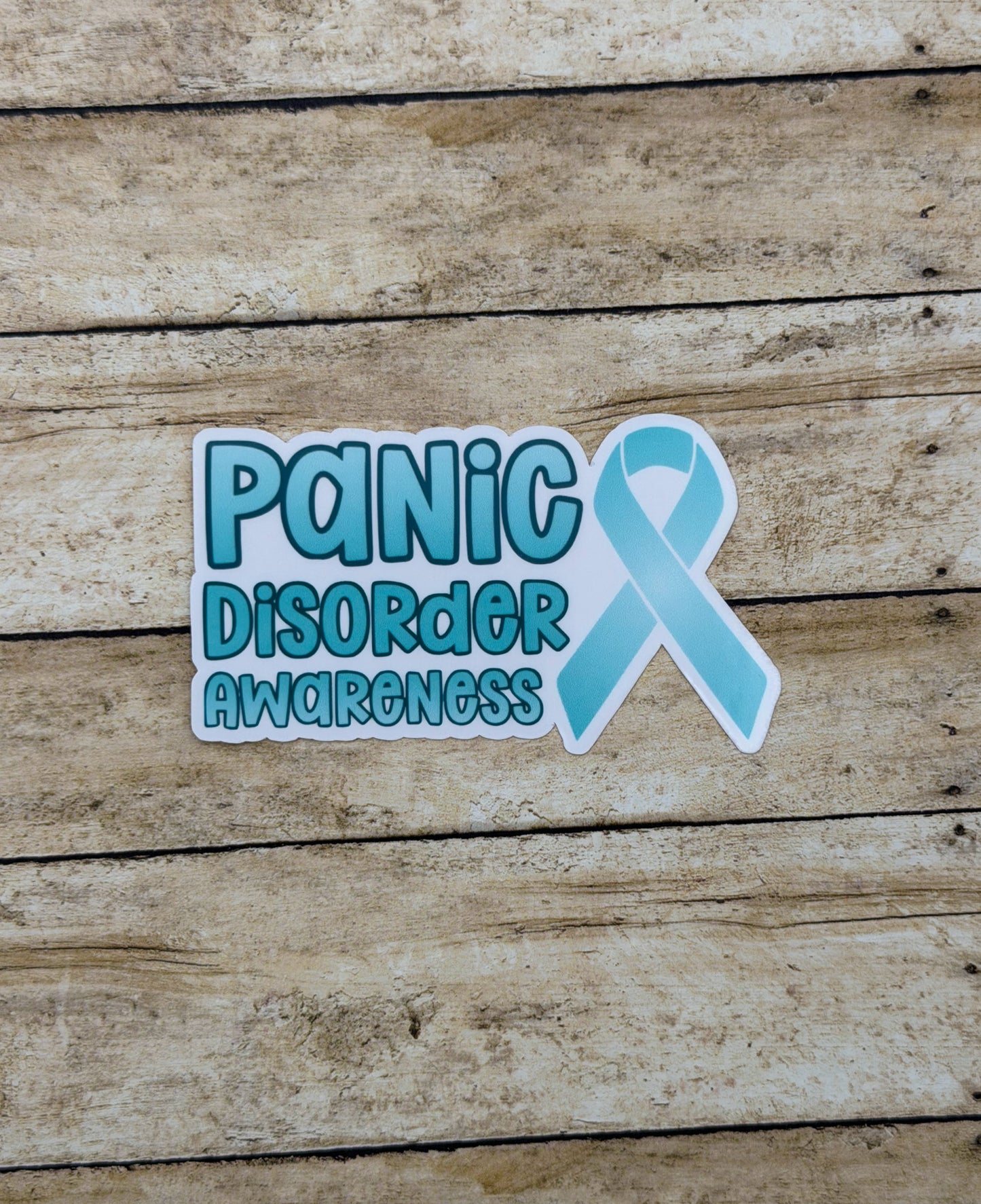 Panic Disorder Awareness with Ribbon Sticker or Magnet