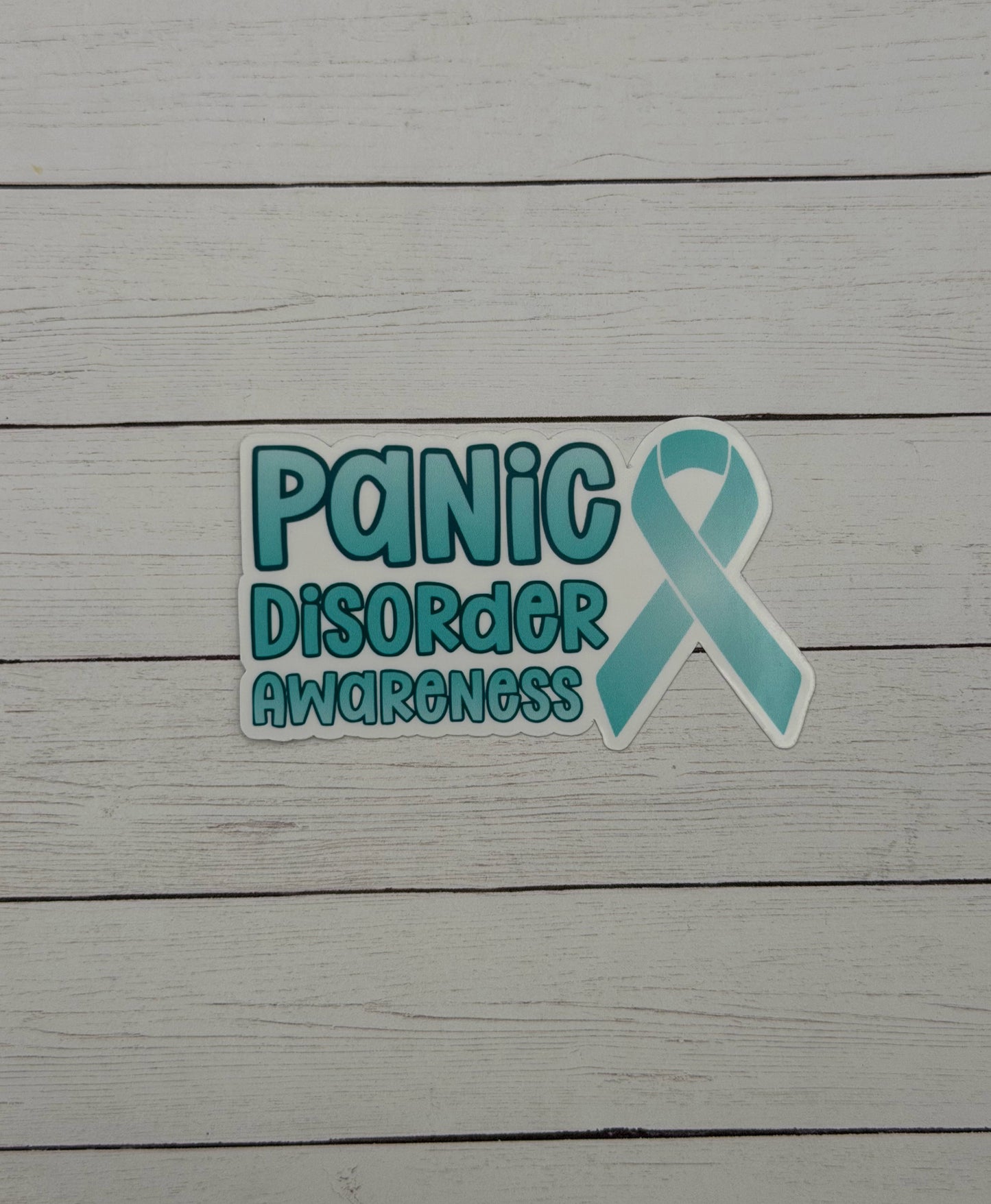 Panic Disorder Awareness with Ribbon Sticker or Magnet