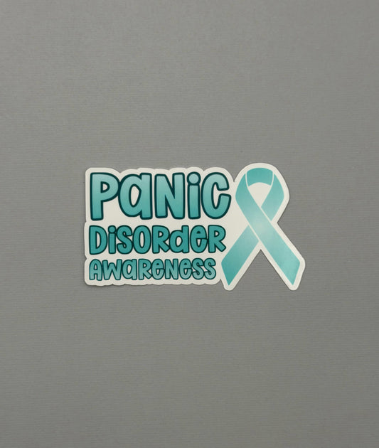 Panic Disorder Awareness with Ribbon Sticker or Magnet