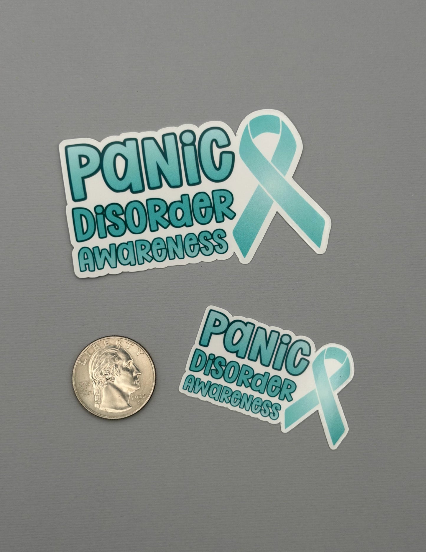 Panic Disorder Awareness with Ribbon Sticker or Magnet