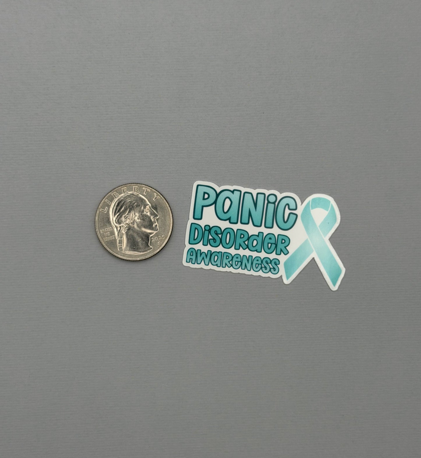 Panic Disorder Awareness with Ribbon Sticker or Magnet