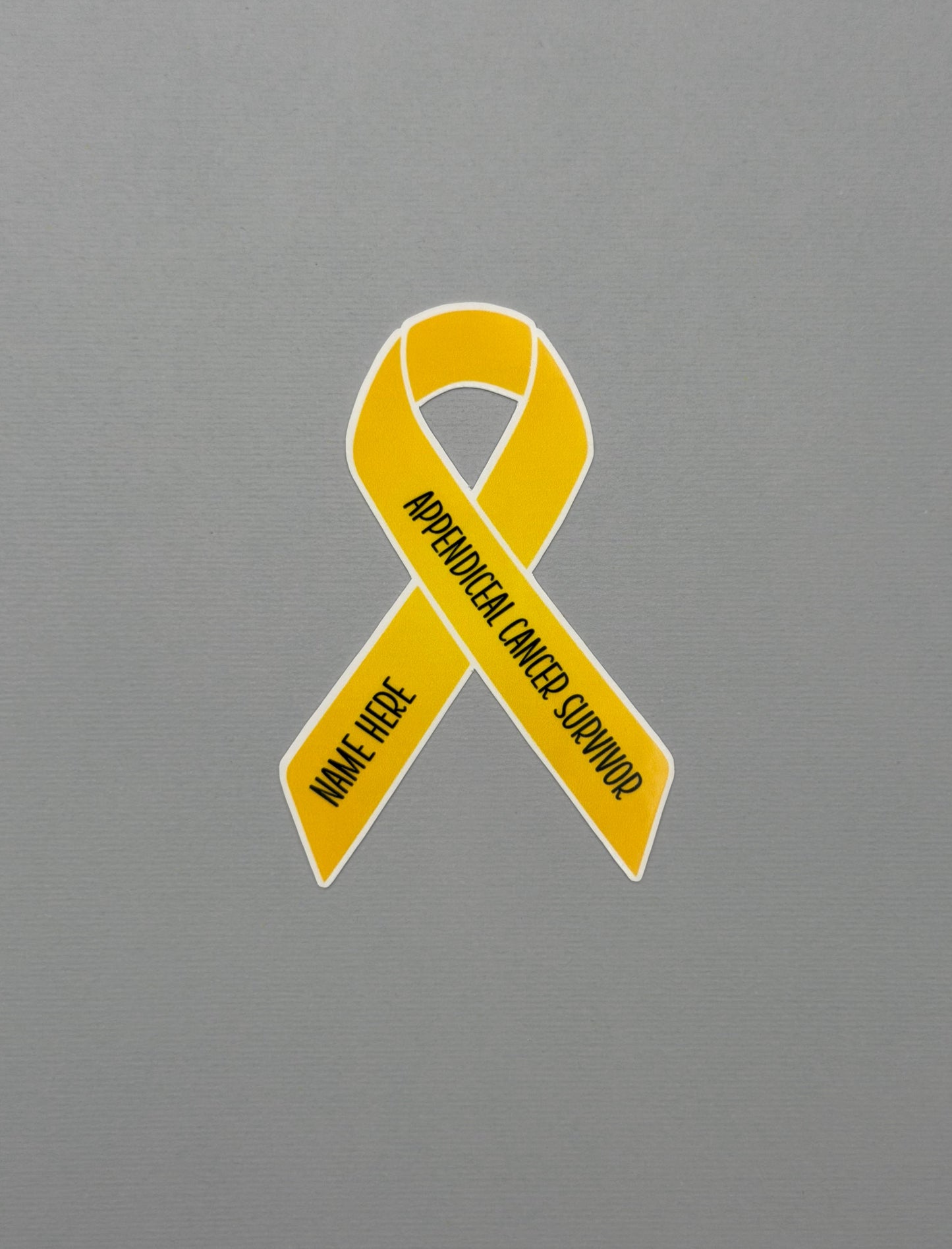 Appendiceal Cancer Survivor Custom Ribbon Sticker or Magnet