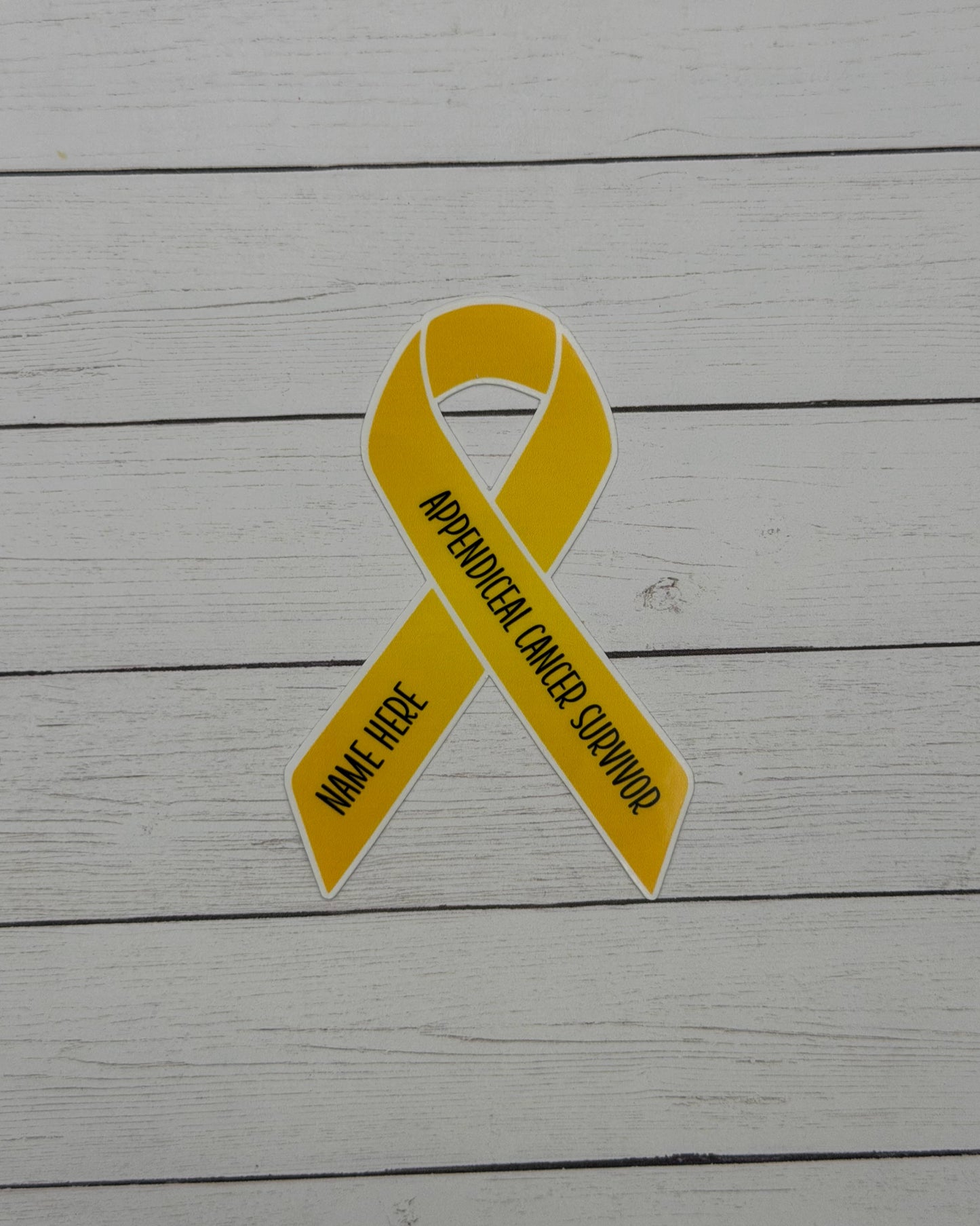 Appendiceal Cancer Survivor Custom Ribbon Sticker or Magnet