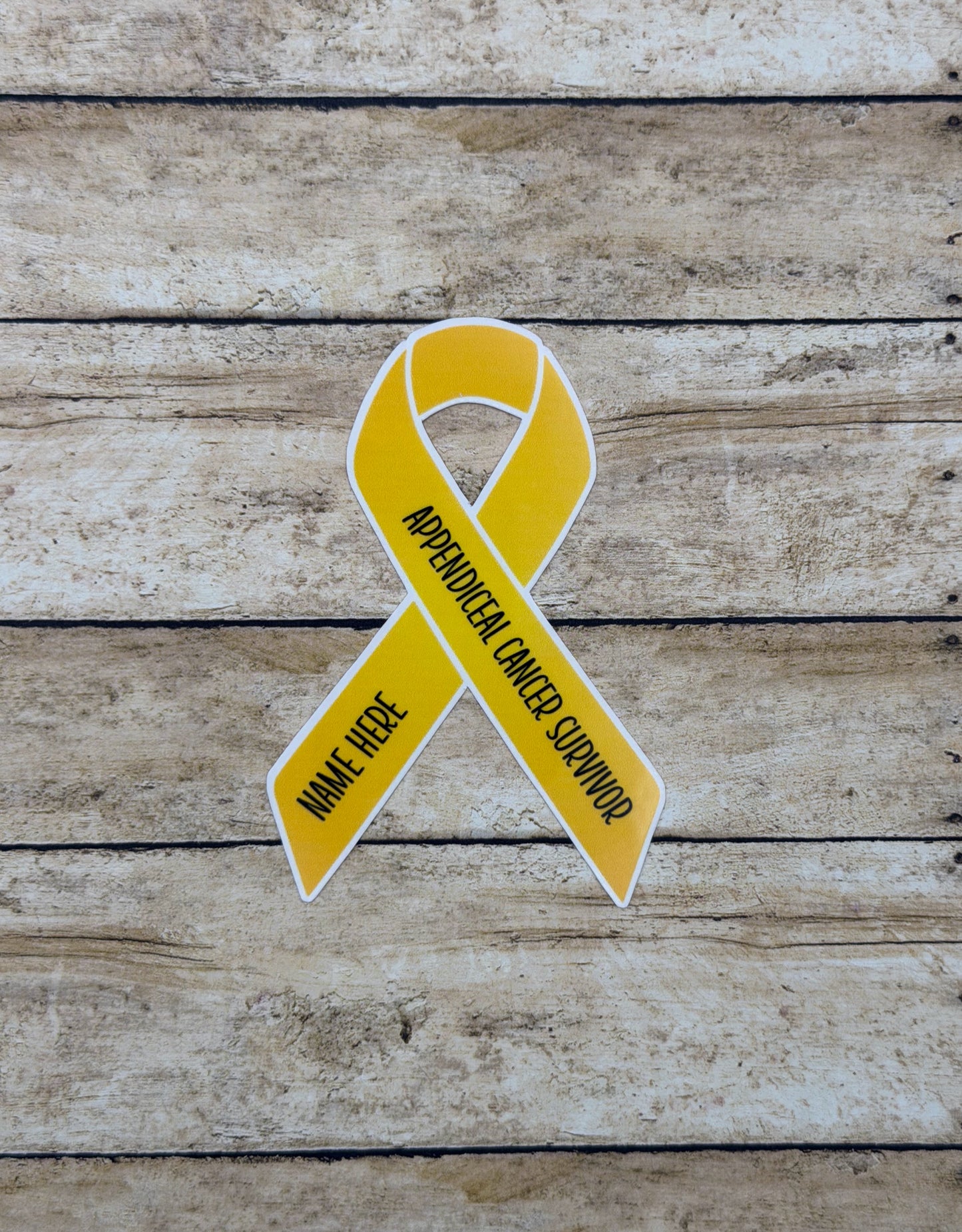 Appendiceal Cancer Survivor Custom Ribbon Sticker or Magnet