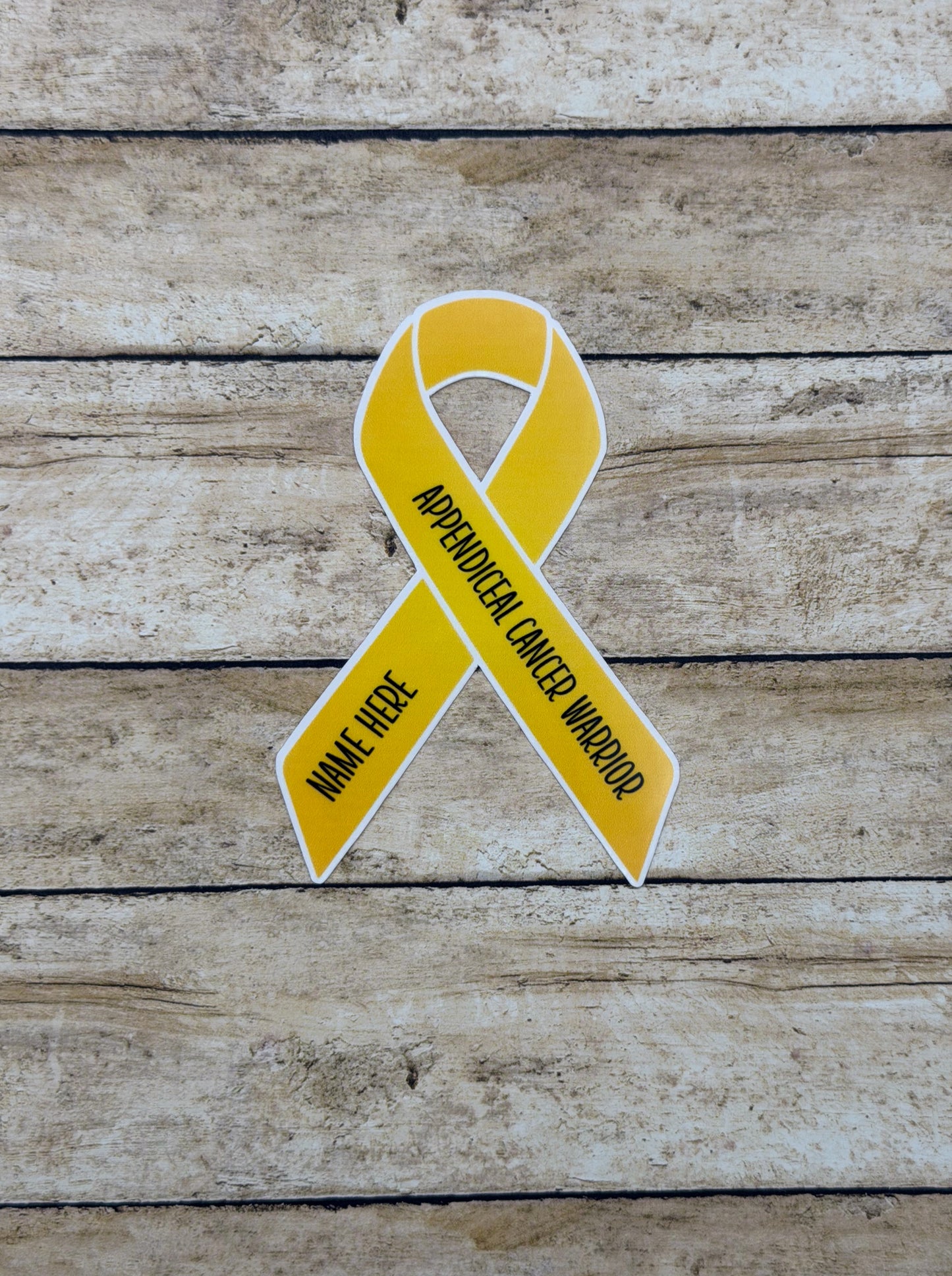 Appendiceal Cancer Warrior Custom Ribbon Sticker or Magnet