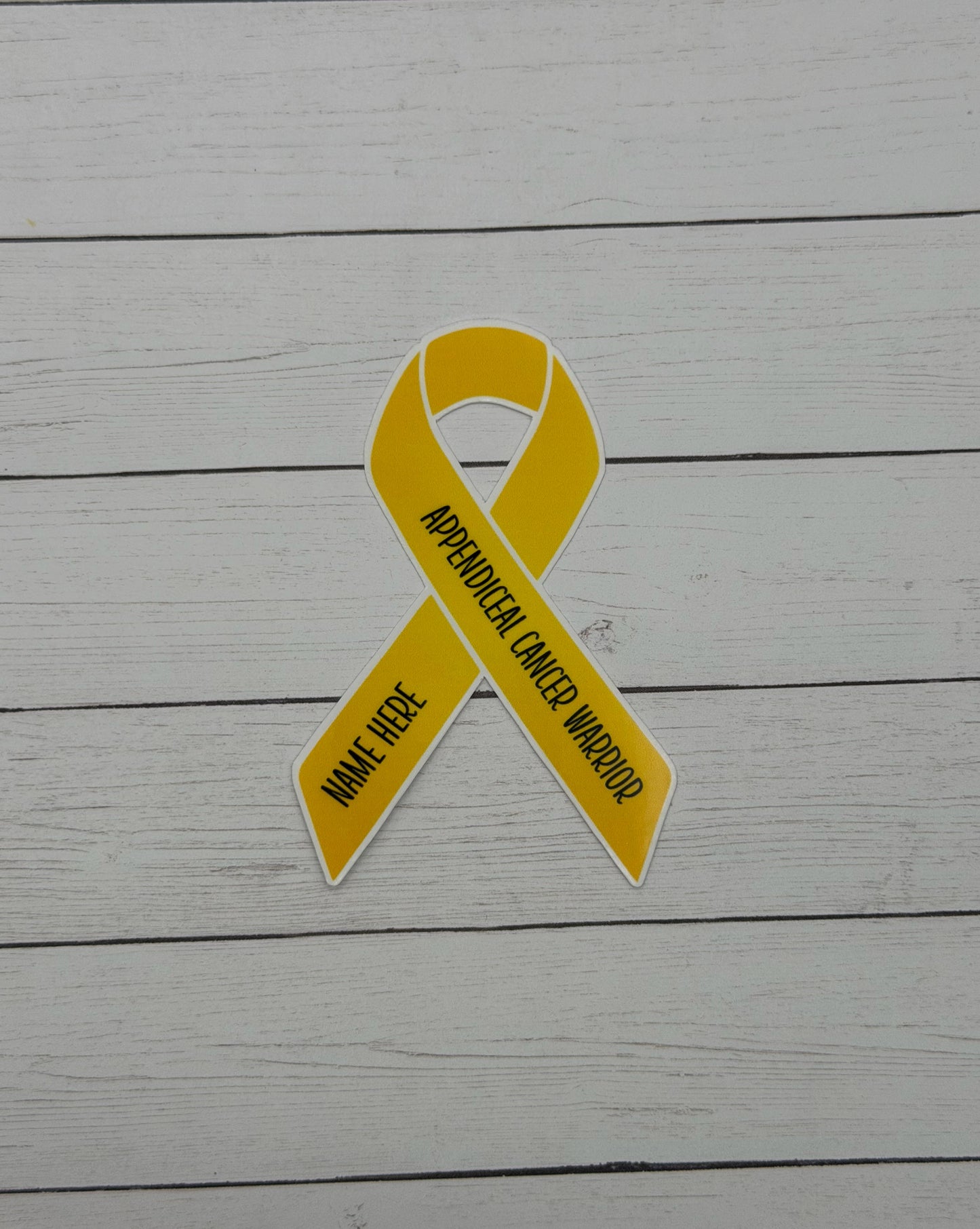Appendiceal Cancer Warrior Custom Ribbon Sticker or Magnet