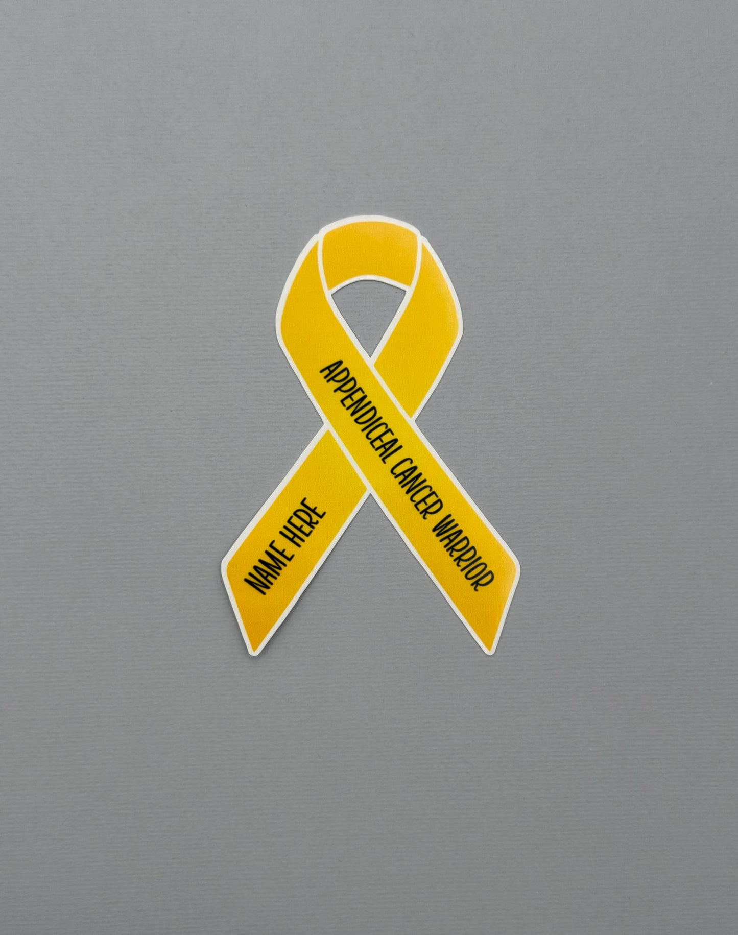 Appendiceal Cancer Warrior Custom Ribbon Sticker or Magnet