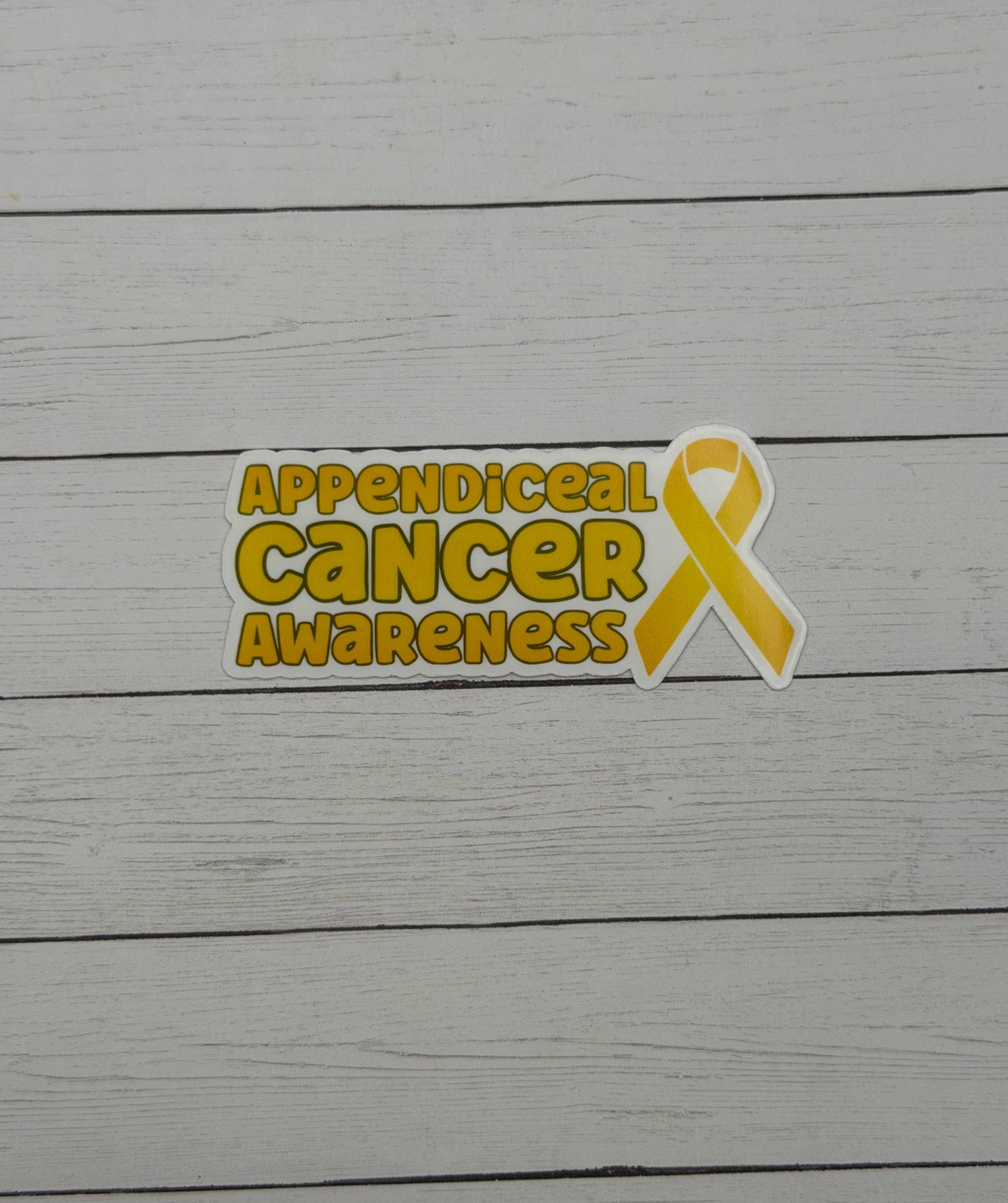Appendiceal Cancer Awareness with Ribbon Sticker or Magnet