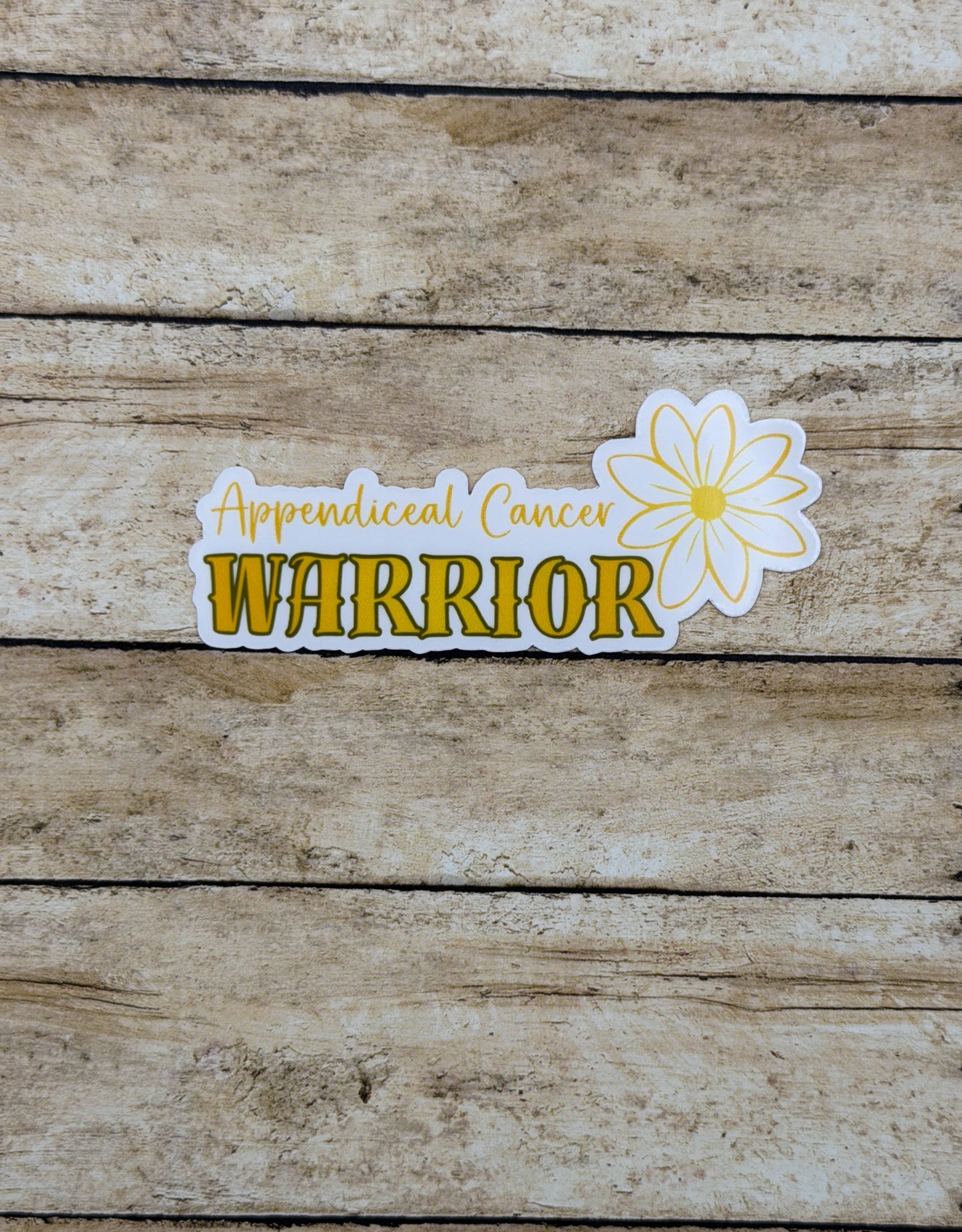 Appendiceal Cancer Warrior Flower Sticker or Magnet