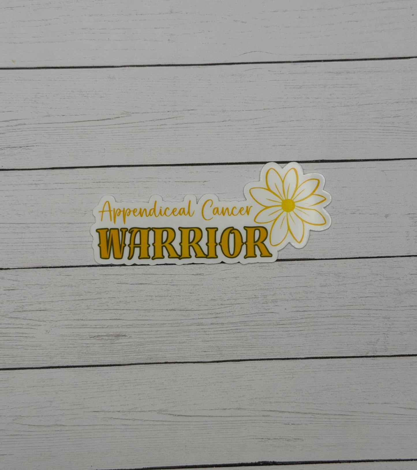 Appendiceal Cancer Warrior Flower Sticker or Magnet