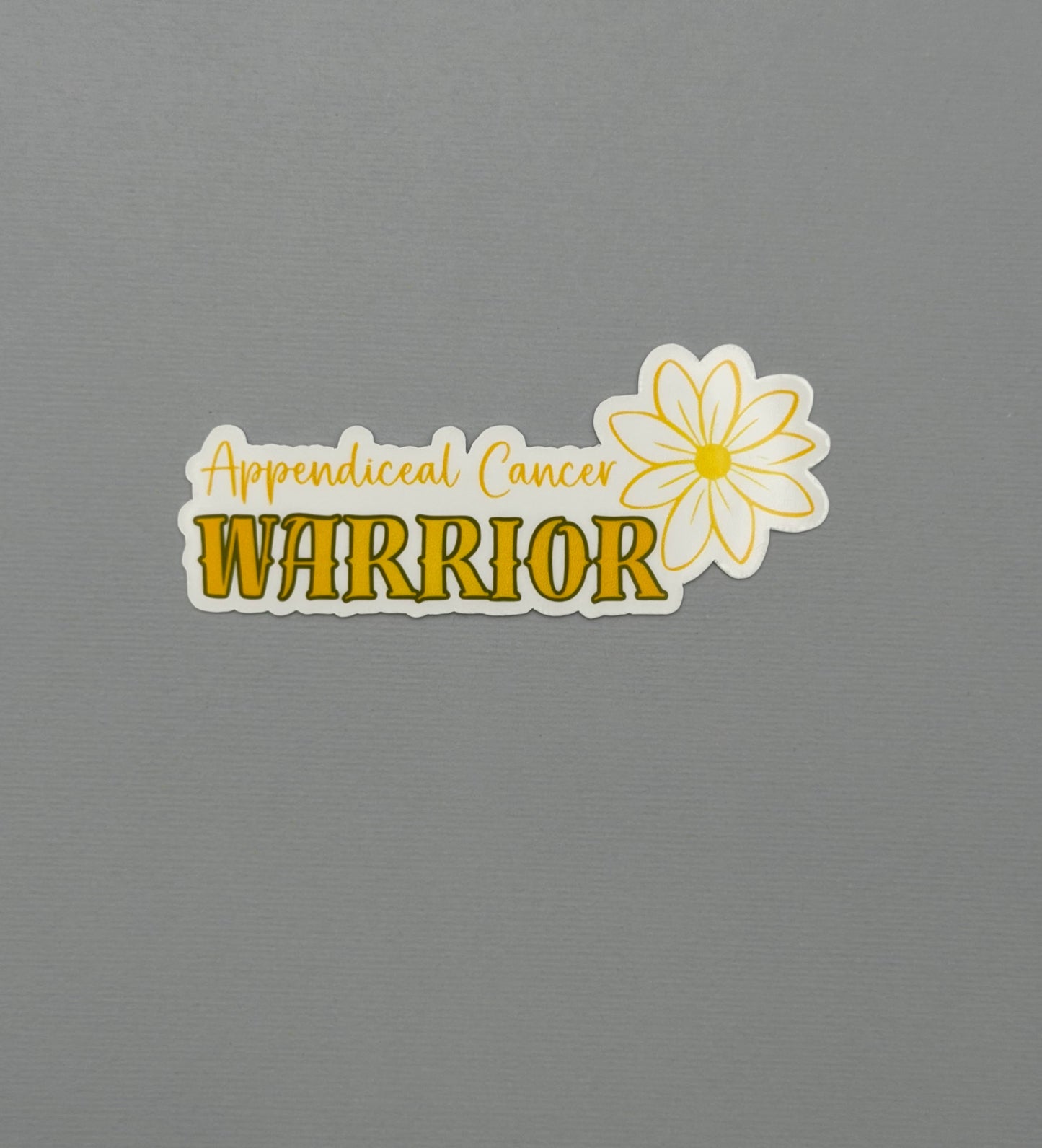 Appendiceal Cancer Warrior Flower Sticker or Magnet