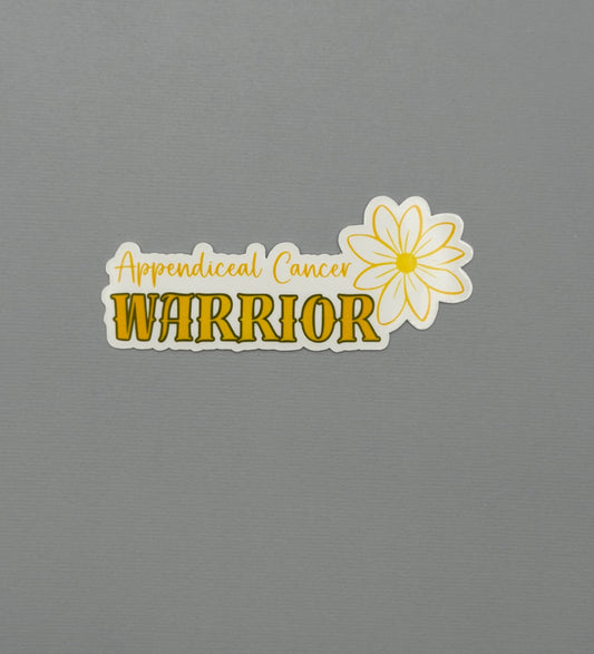 Appendiceal Cancer Warrior Flower Sticker or Magnet