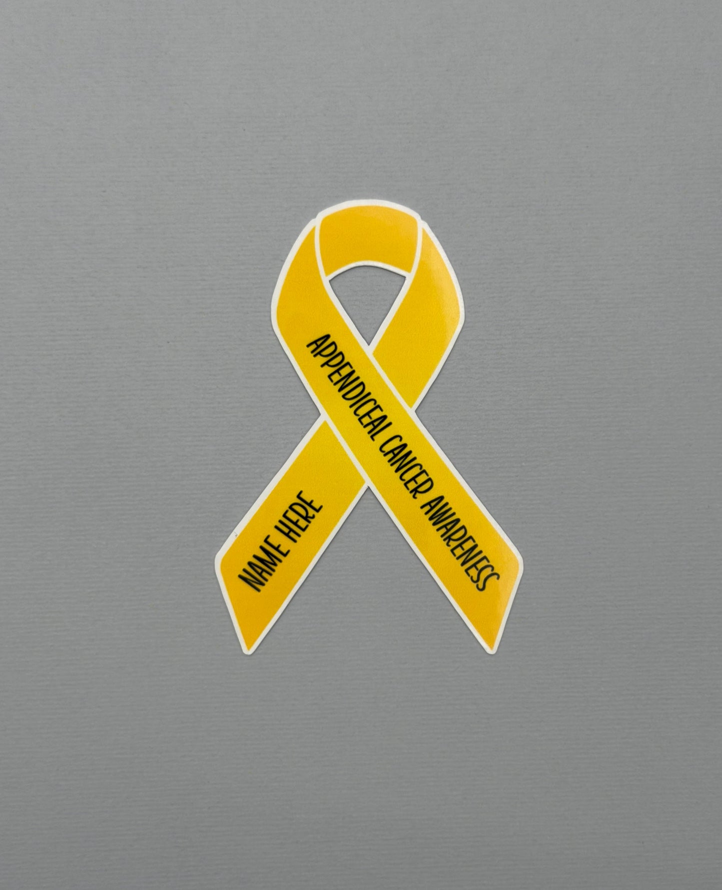 Appendiceal Cancer Awareness Custom Ribbon Sticker or Magnet