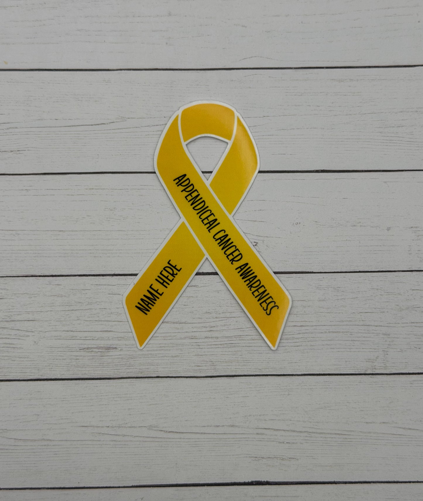 Appendiceal Cancer Awareness Custom Ribbon Sticker or Magnet