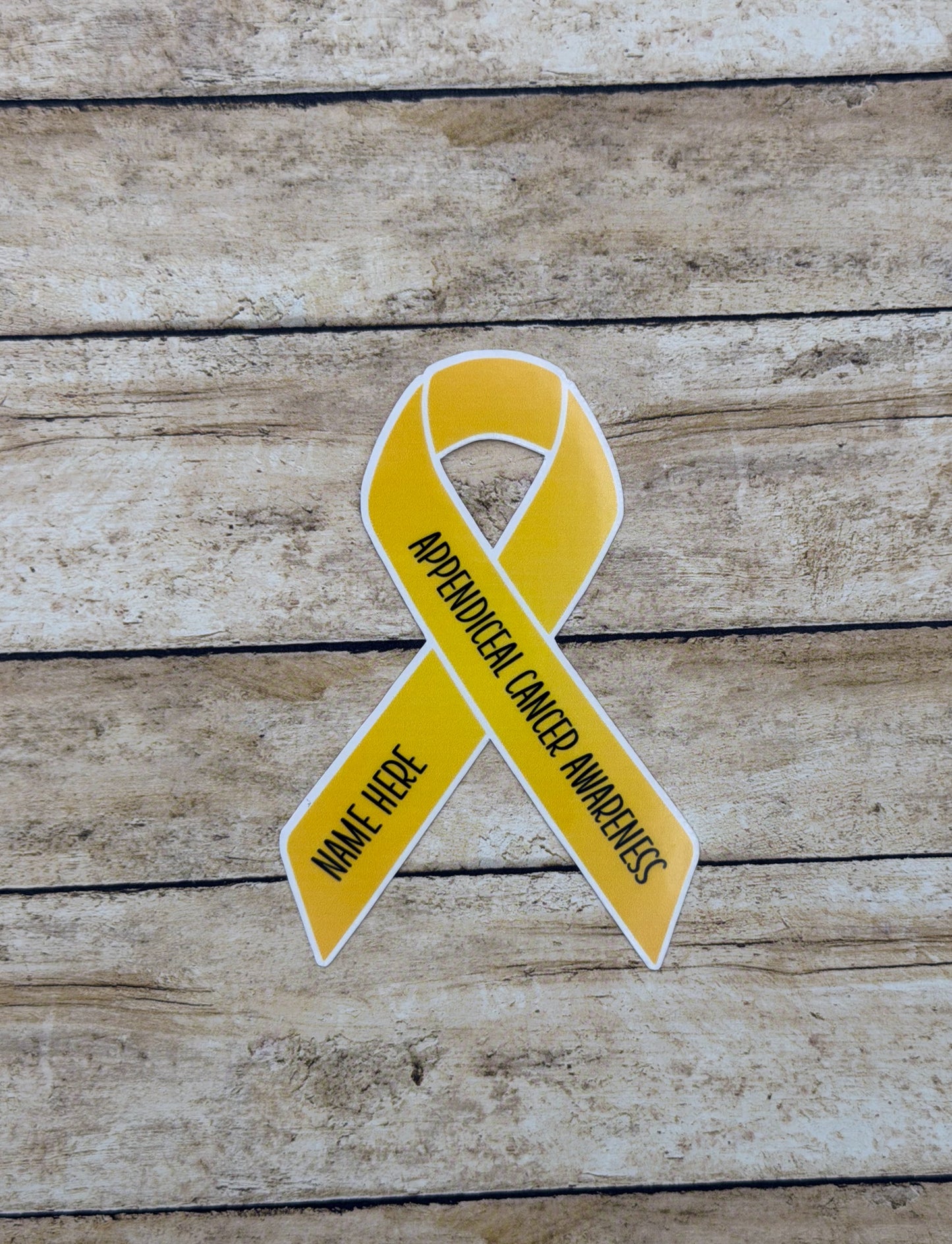 Appendiceal Cancer Awareness Custom Ribbon Sticker or Magnet