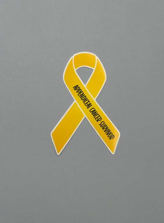 Appendiceal Cancer Survivor Ribbon Sticker or Magnet
