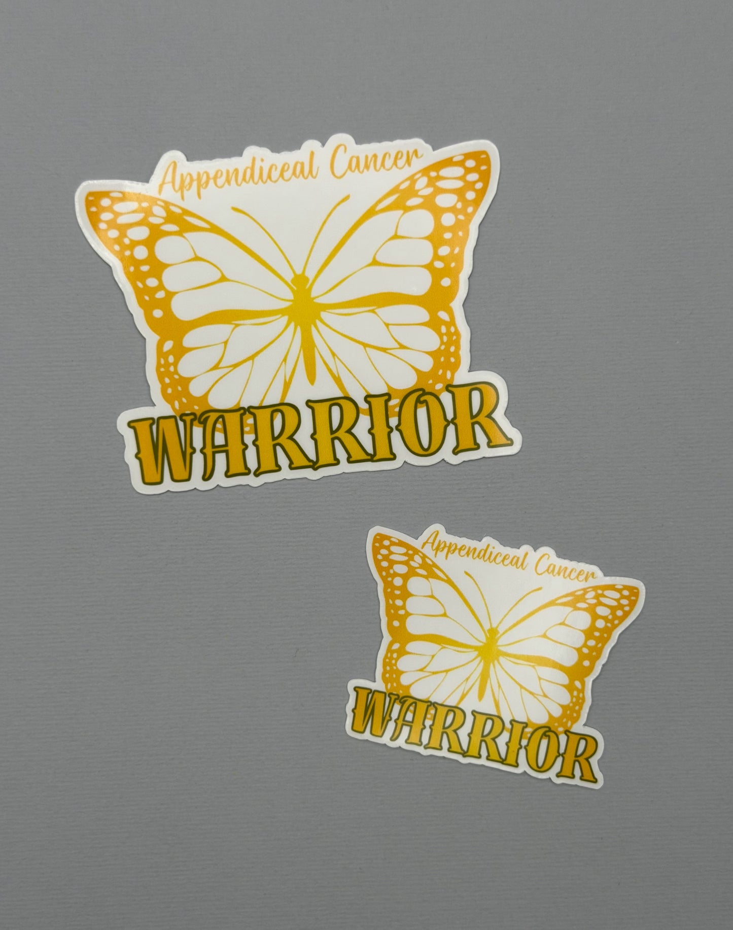 Appendiceal Cancer Warrior Butterfly Sticker or Magnet