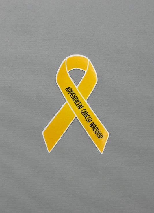 Appendiceal Cancer Warrior Ribbon Sticker or Magnet