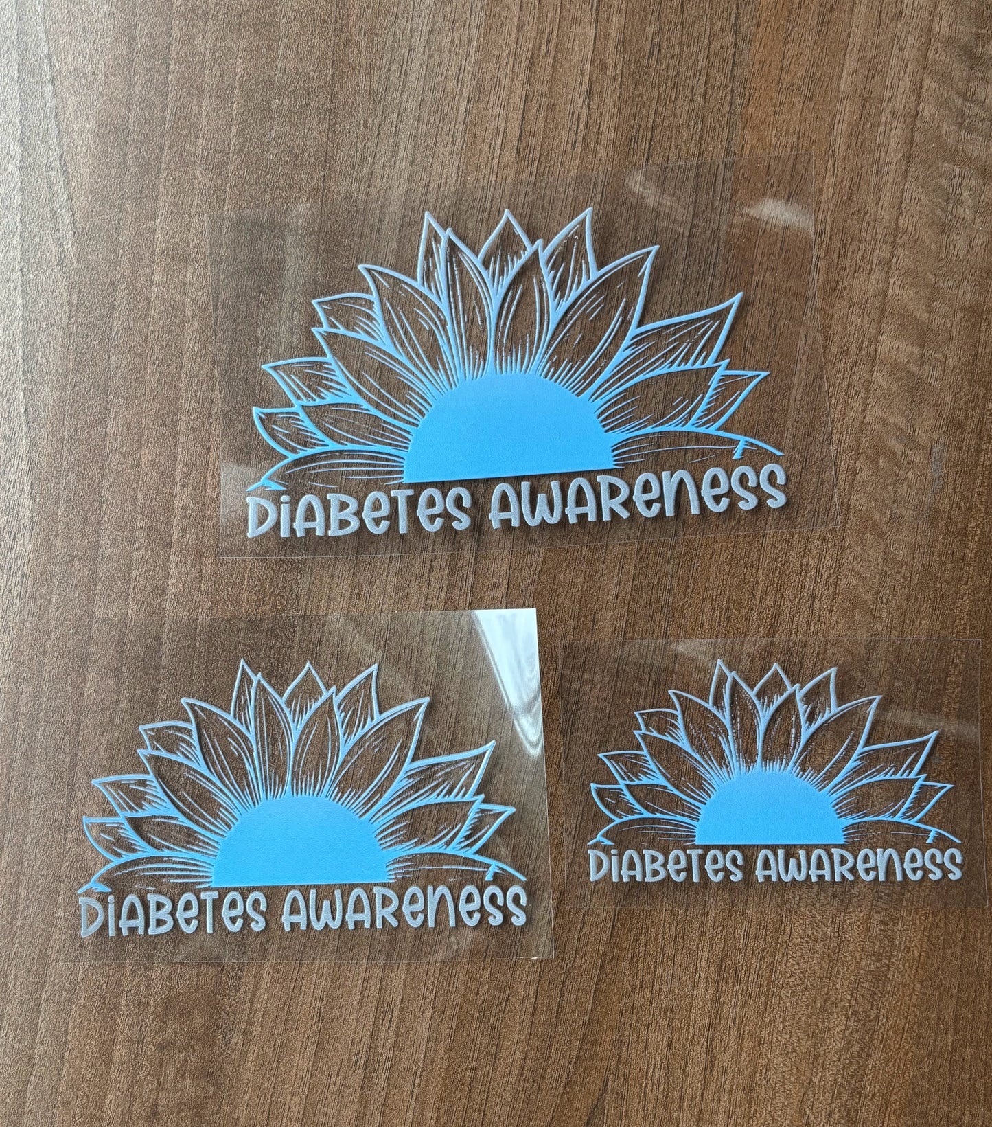 Diabetes Awareness Sunflower Car Decal