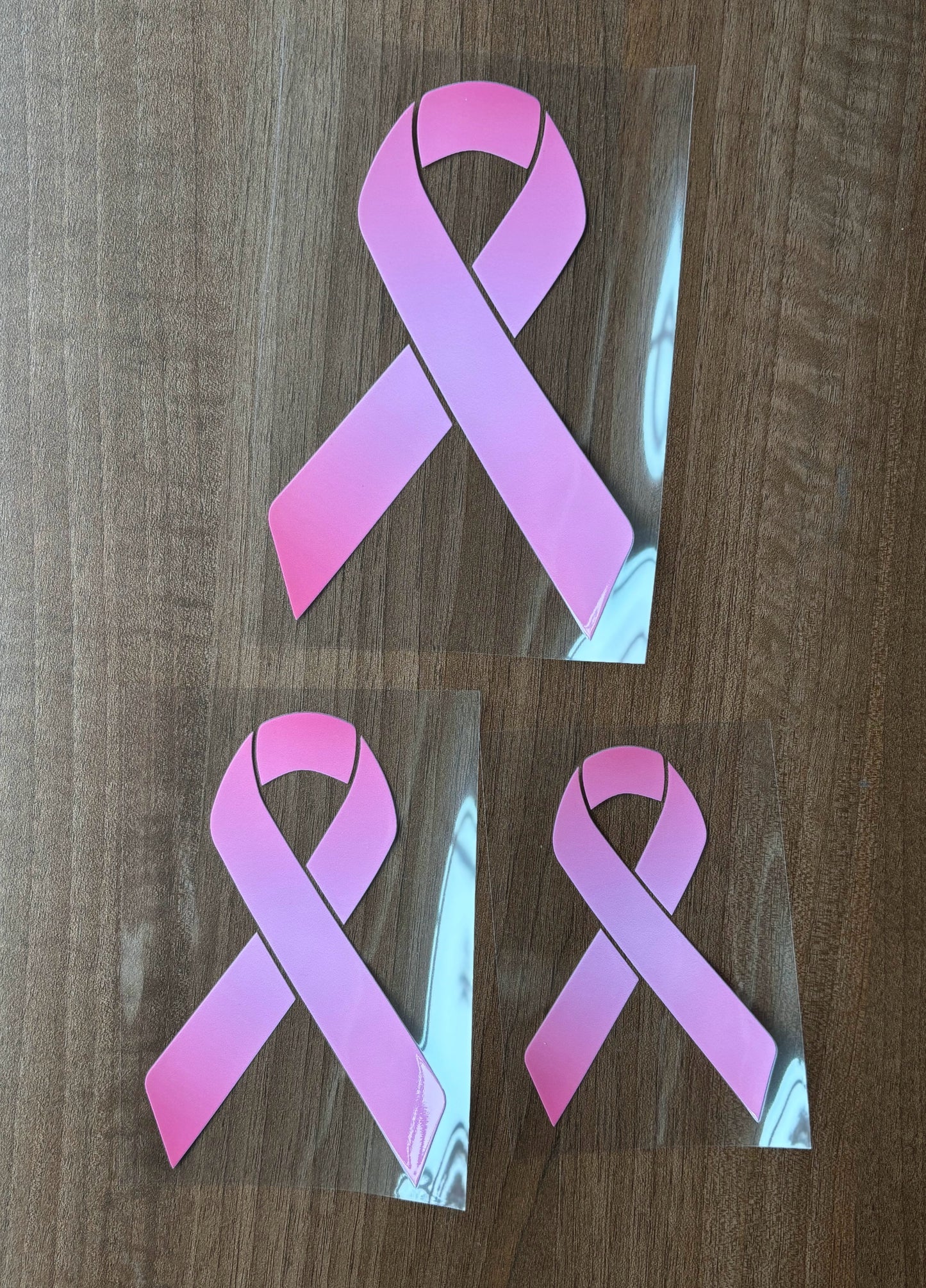 Pink Awareness Ribbon Car Decal