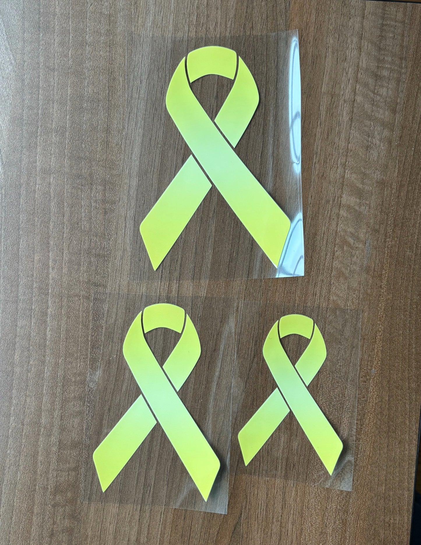Yellow Awareness Ribbon Car Decal