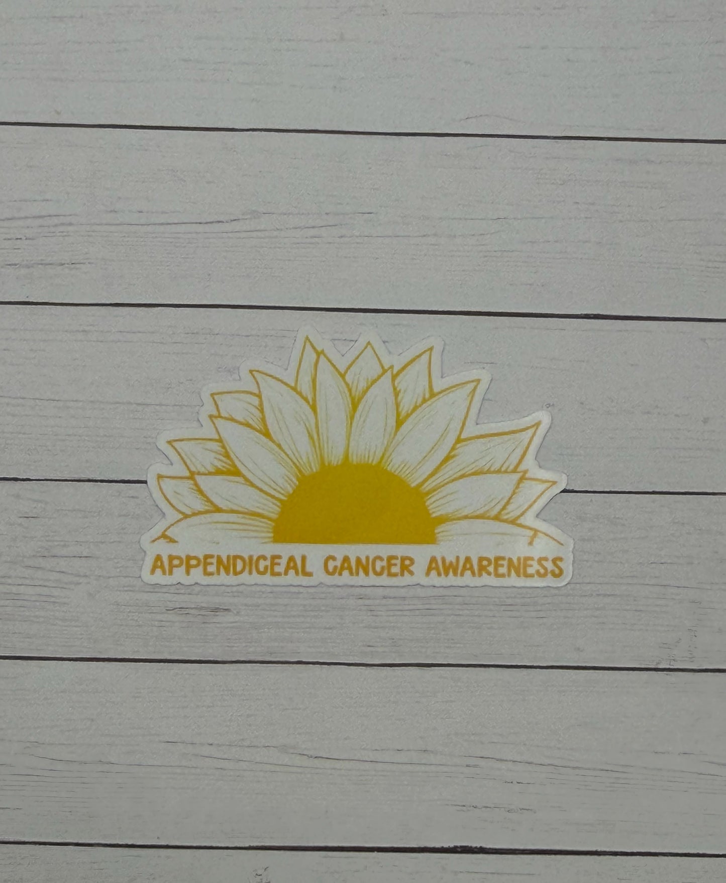 Appendiceal Cancer Awareness Sunflower Sticker or Magnet