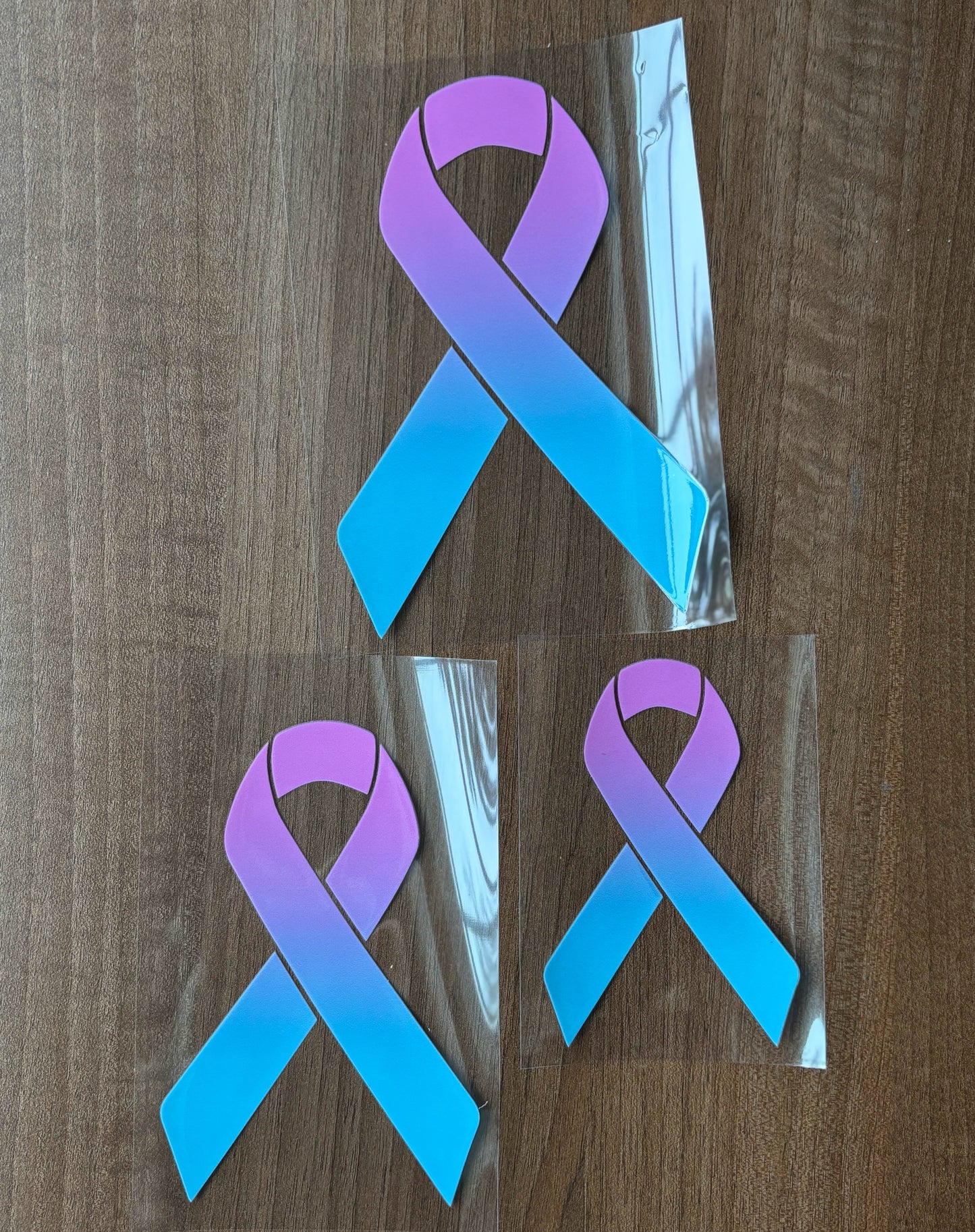Pink & Blue Awareness Ribbon Car Decal