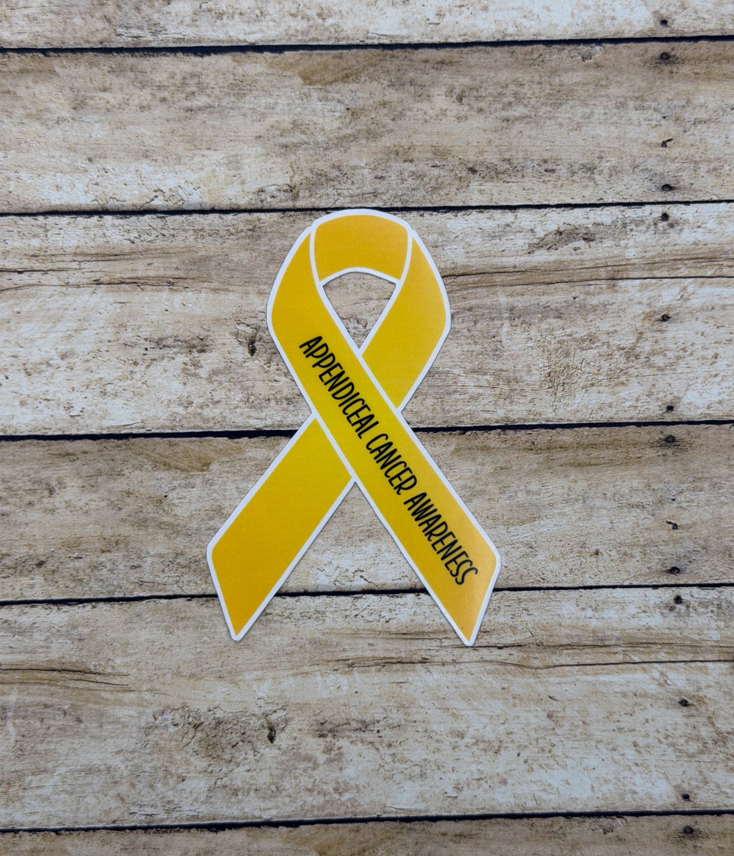 Appendiceal Cancer Awareness Ribbon Sticker or Magnet