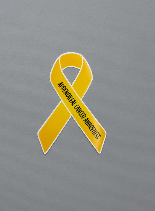 Appendiceal Cancer Awareness Ribbon Sticker or Magnet