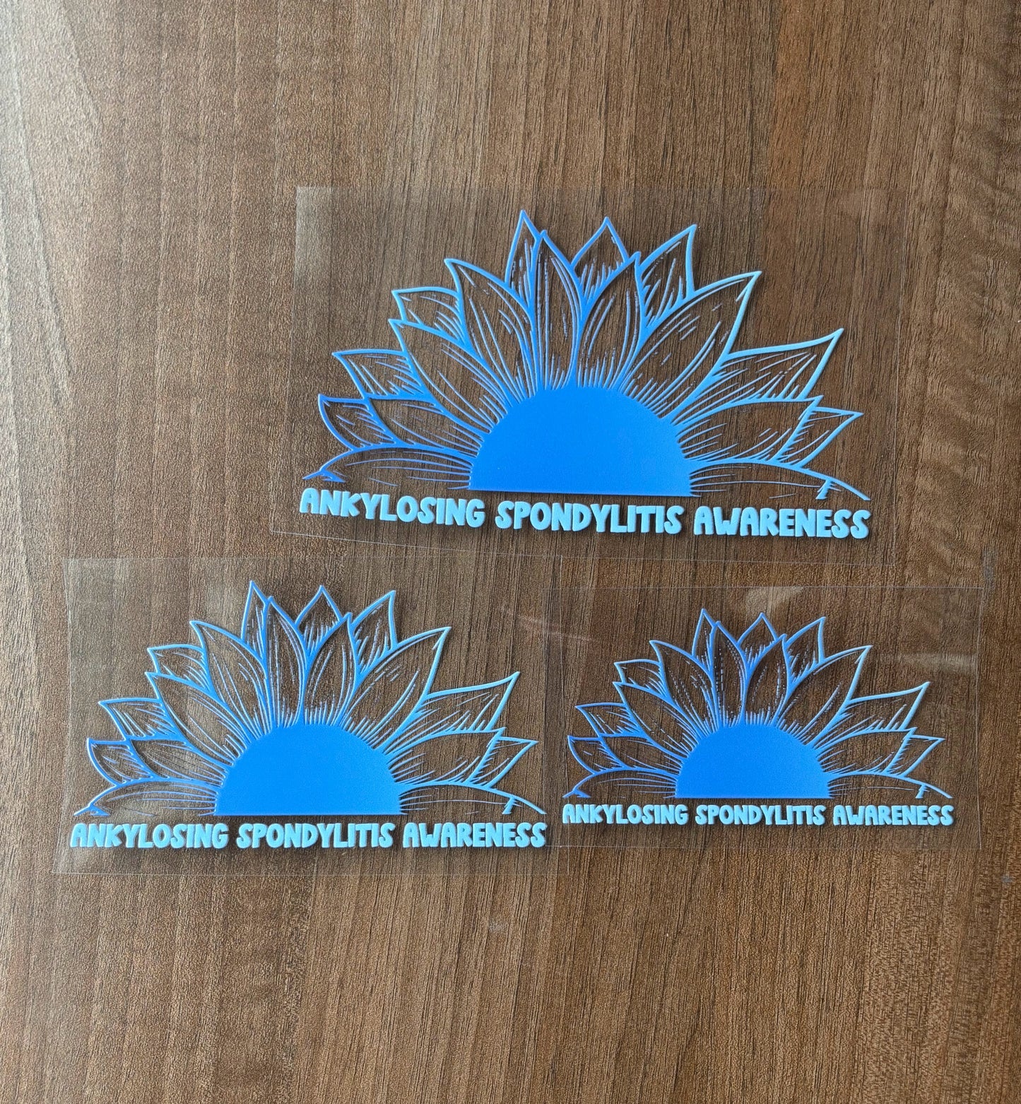 Ankylosing Spondylitis Awareness Sunflower Car Decal