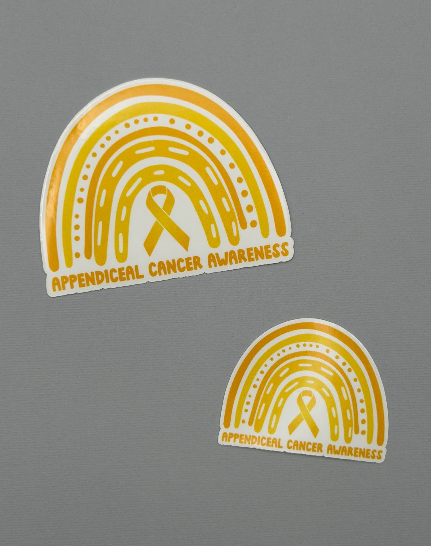 Appendiceal Cancer Awareness Rainbow Sticker or Magnet