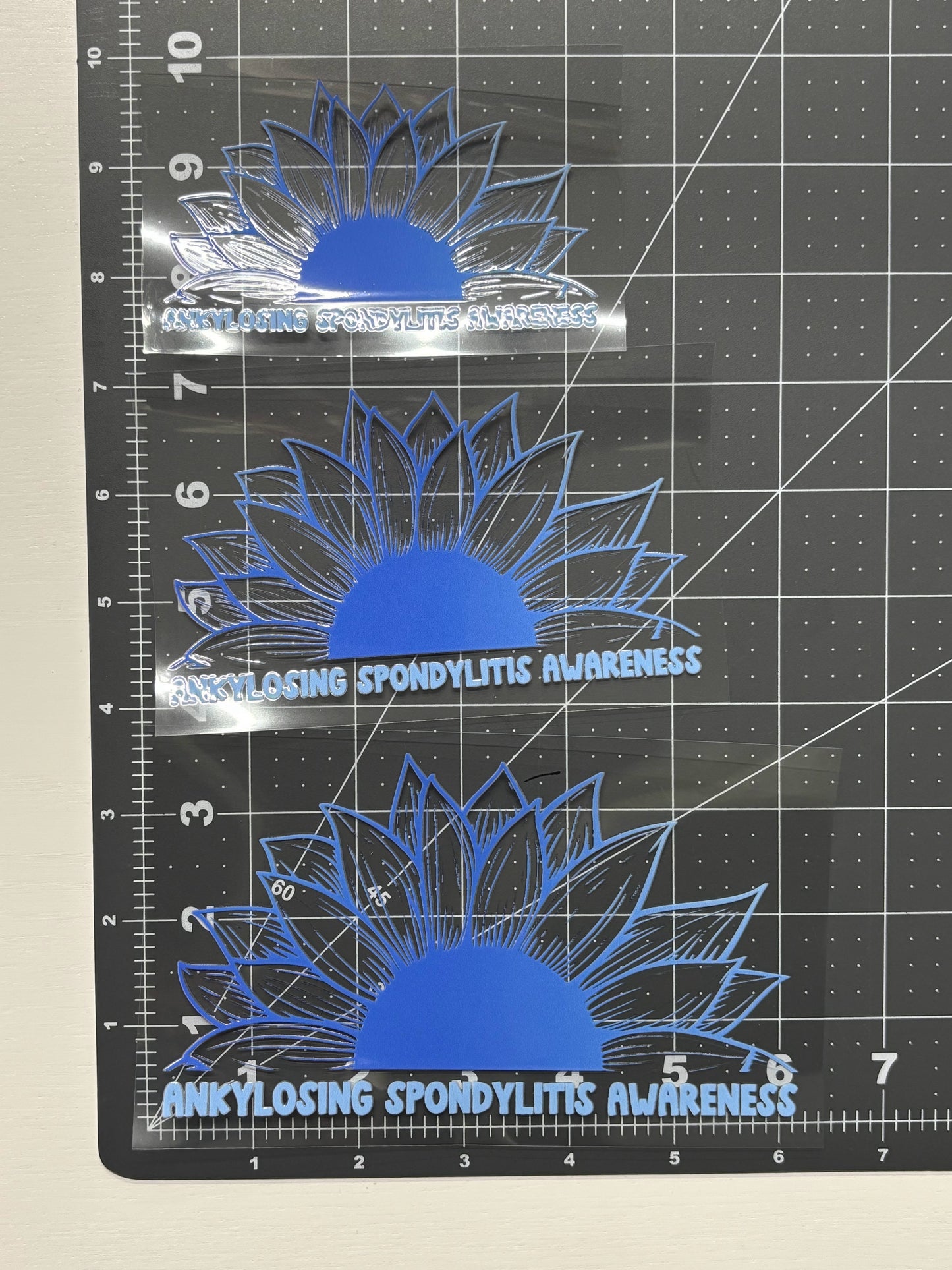 Ankylosing Spondylitis Awareness Sunflower Car Decal